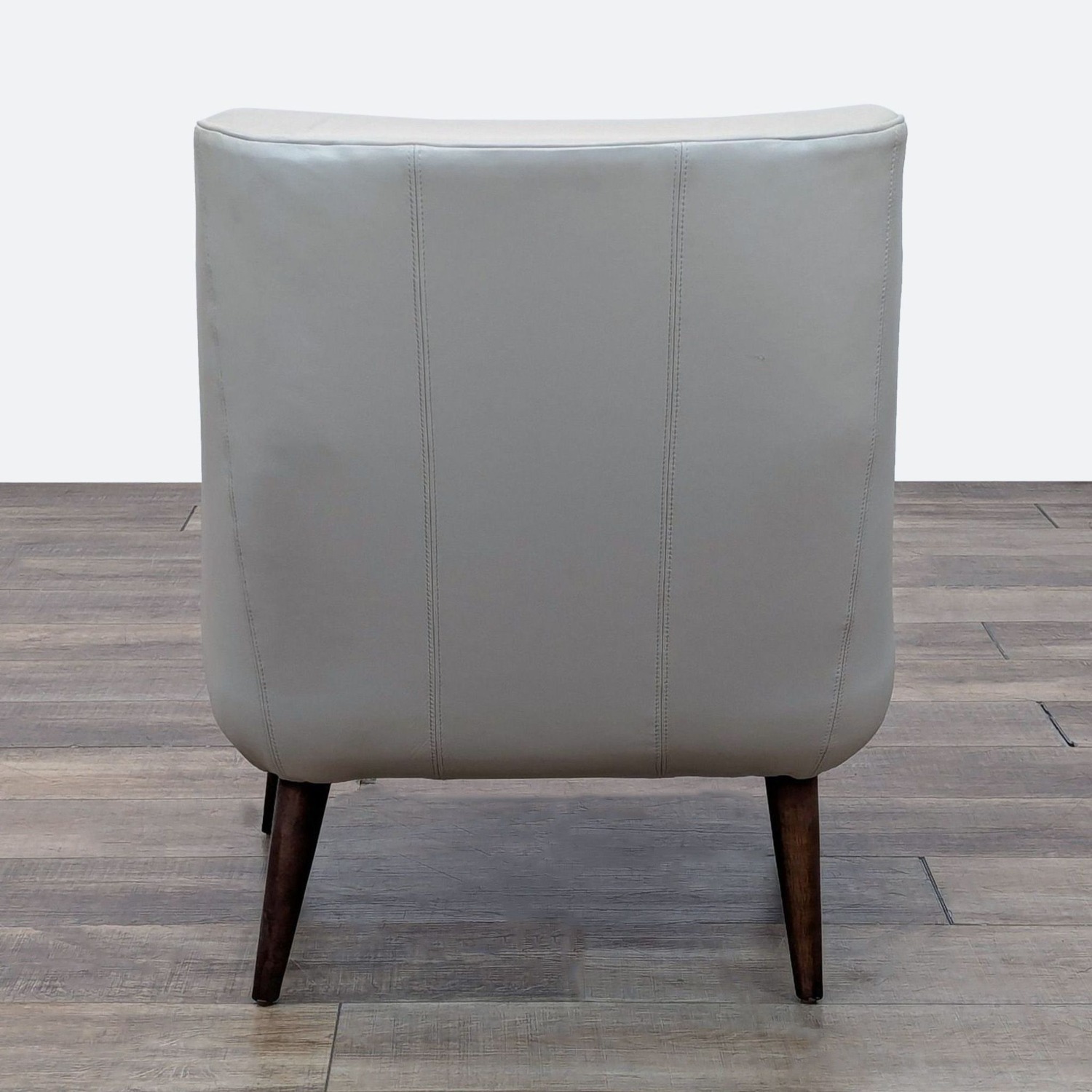 Quinn Mid-Century Modern Leather Chair in Fawn - image-6