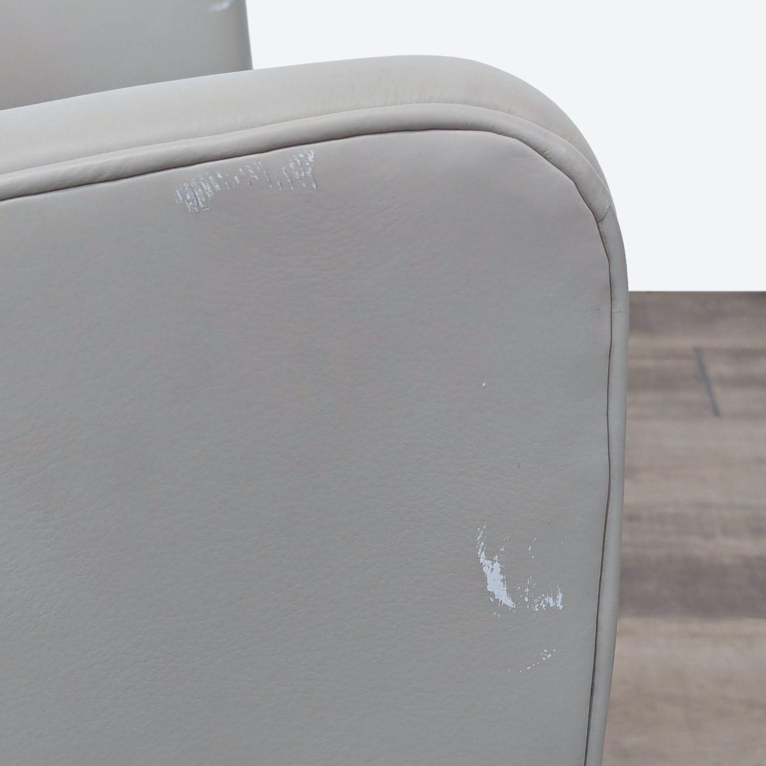 Quinn Mid-Century Modern Leather Chair in Fawn - image-2