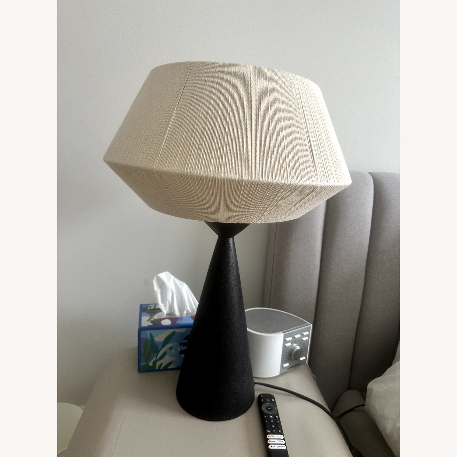 CB2 Totora Oak Wood Table Lamp - image-3