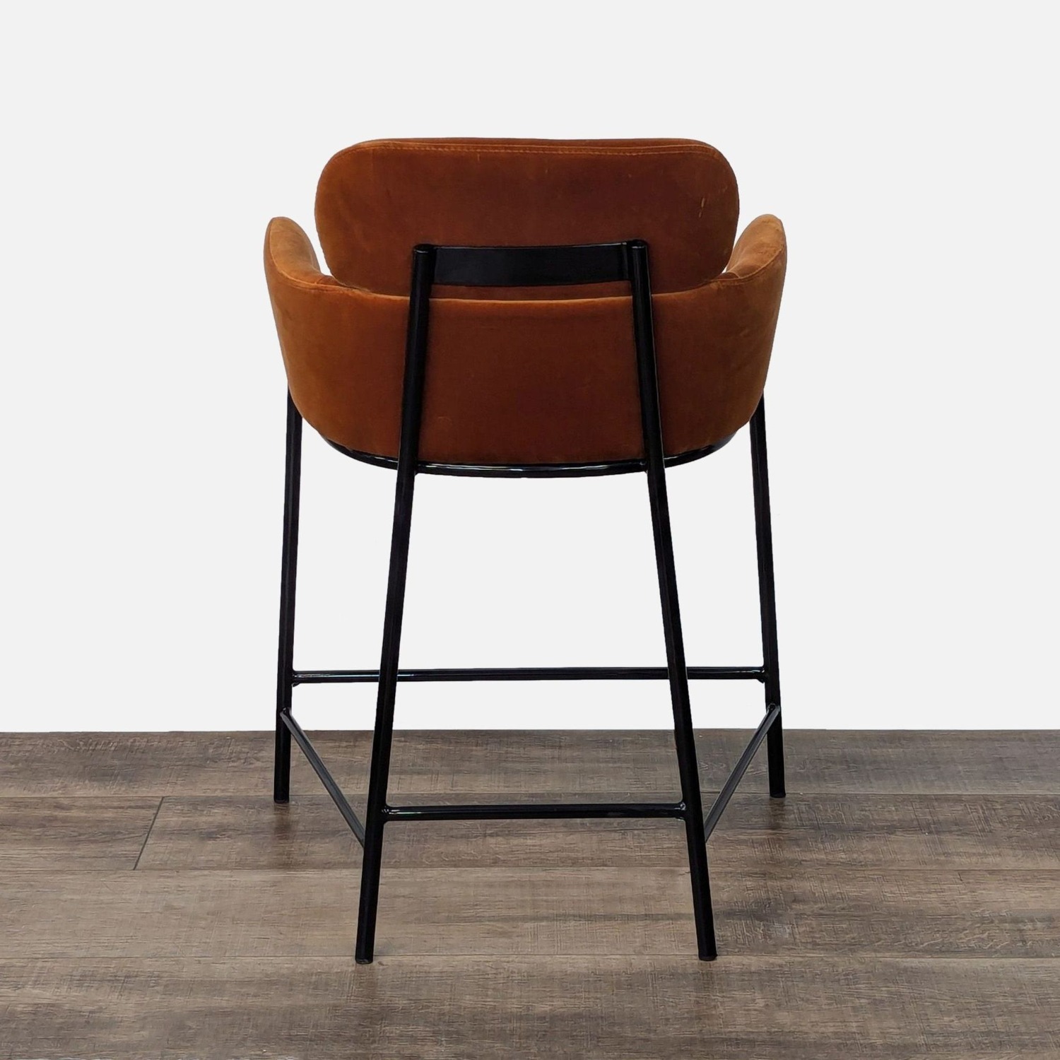 Modern Azalea Brown Velvet Counter Stool by CB2 - image-4