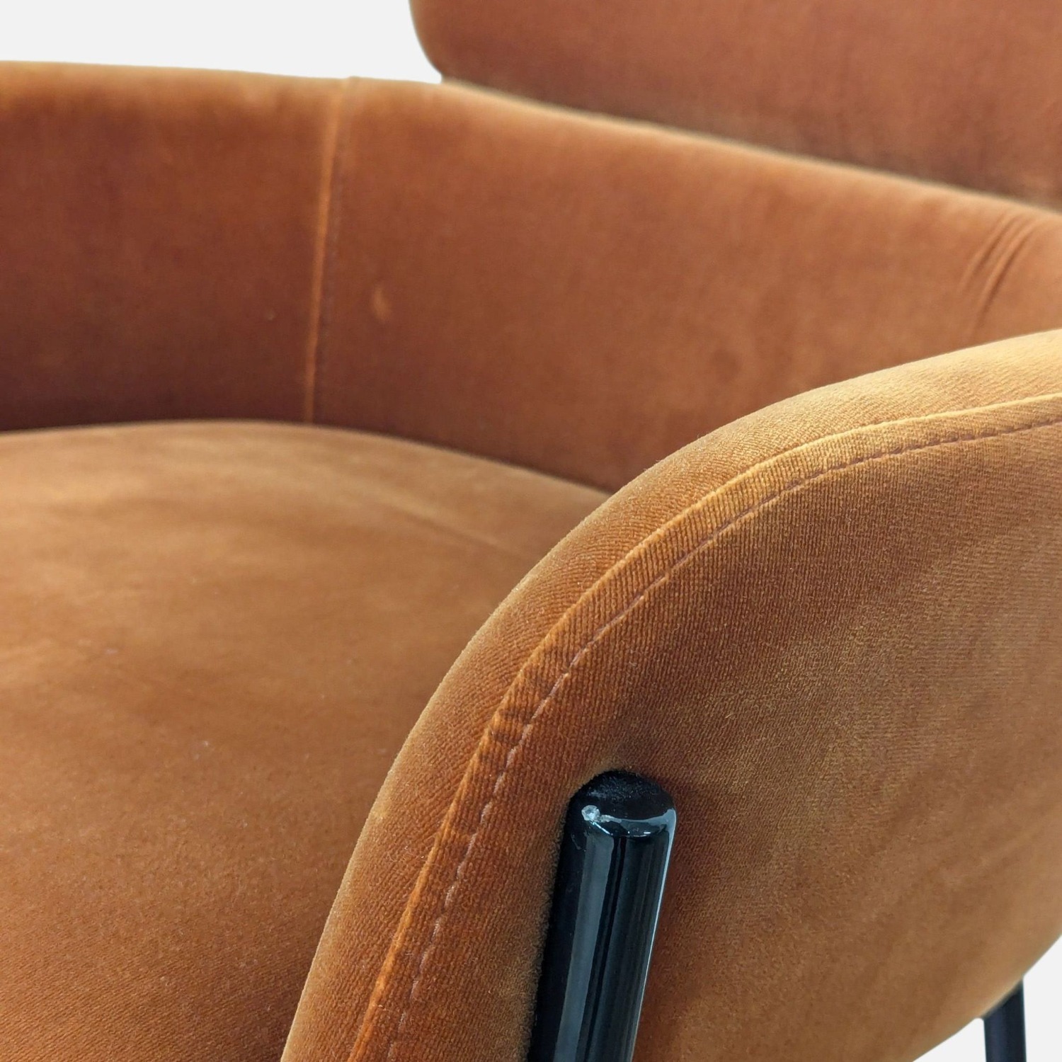 Modern Azalea Brown Velvet Counter Stool by CB2 - image-5