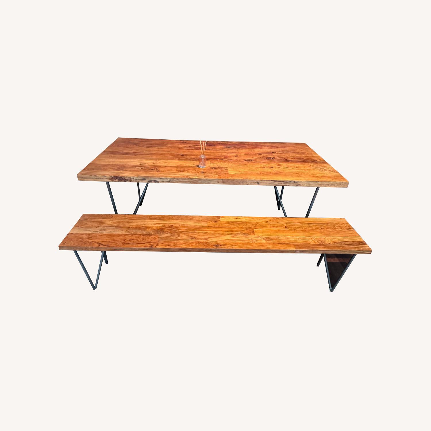 CB2 Dining Table Set With Bench - image-0