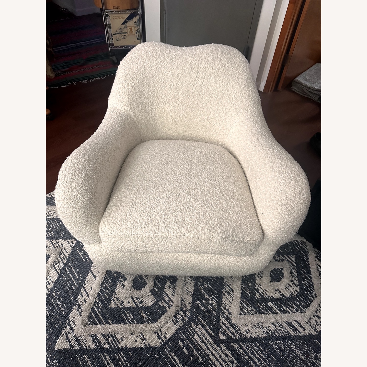 CB2 Bacio Cream Boucle Lounge - image-1