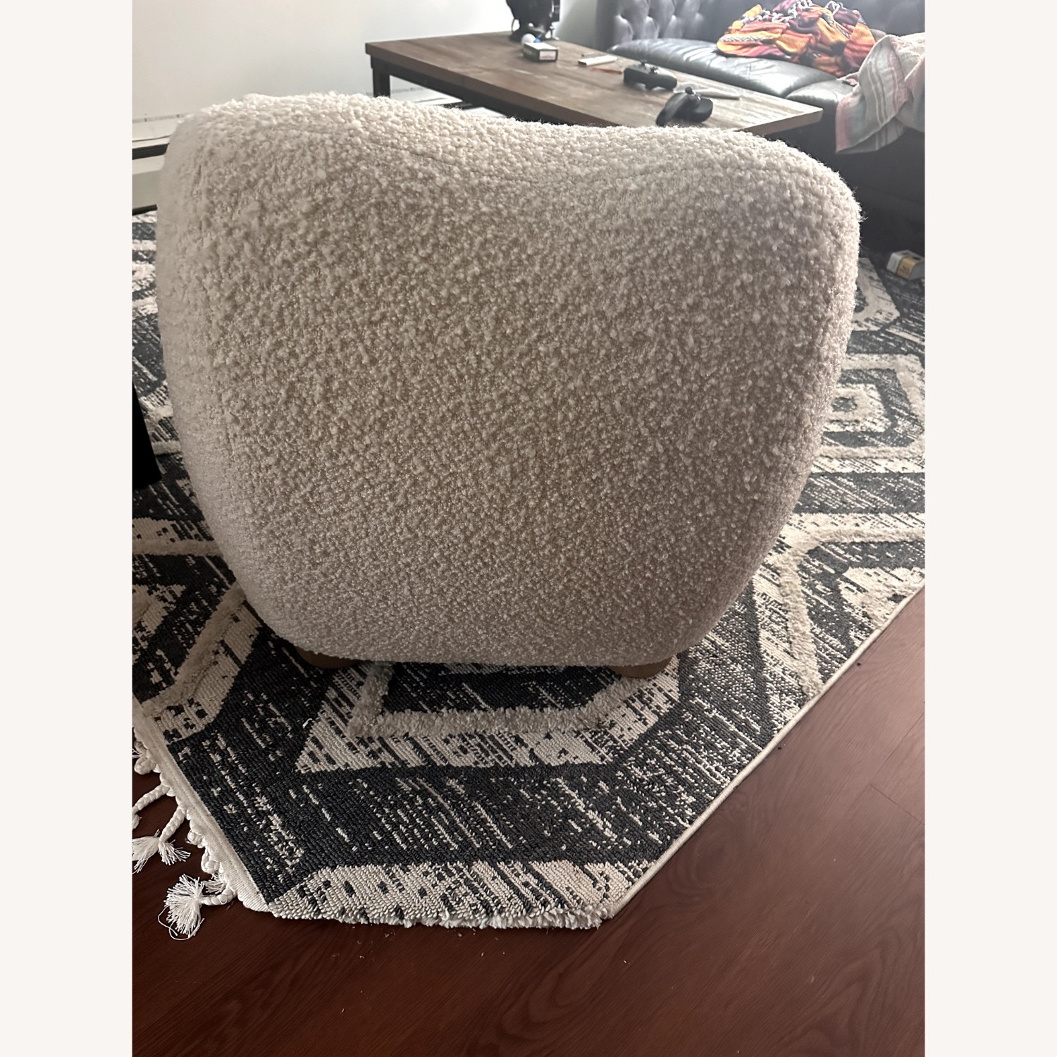 CB2 Bacio Cream Boucle Lounge - image-5