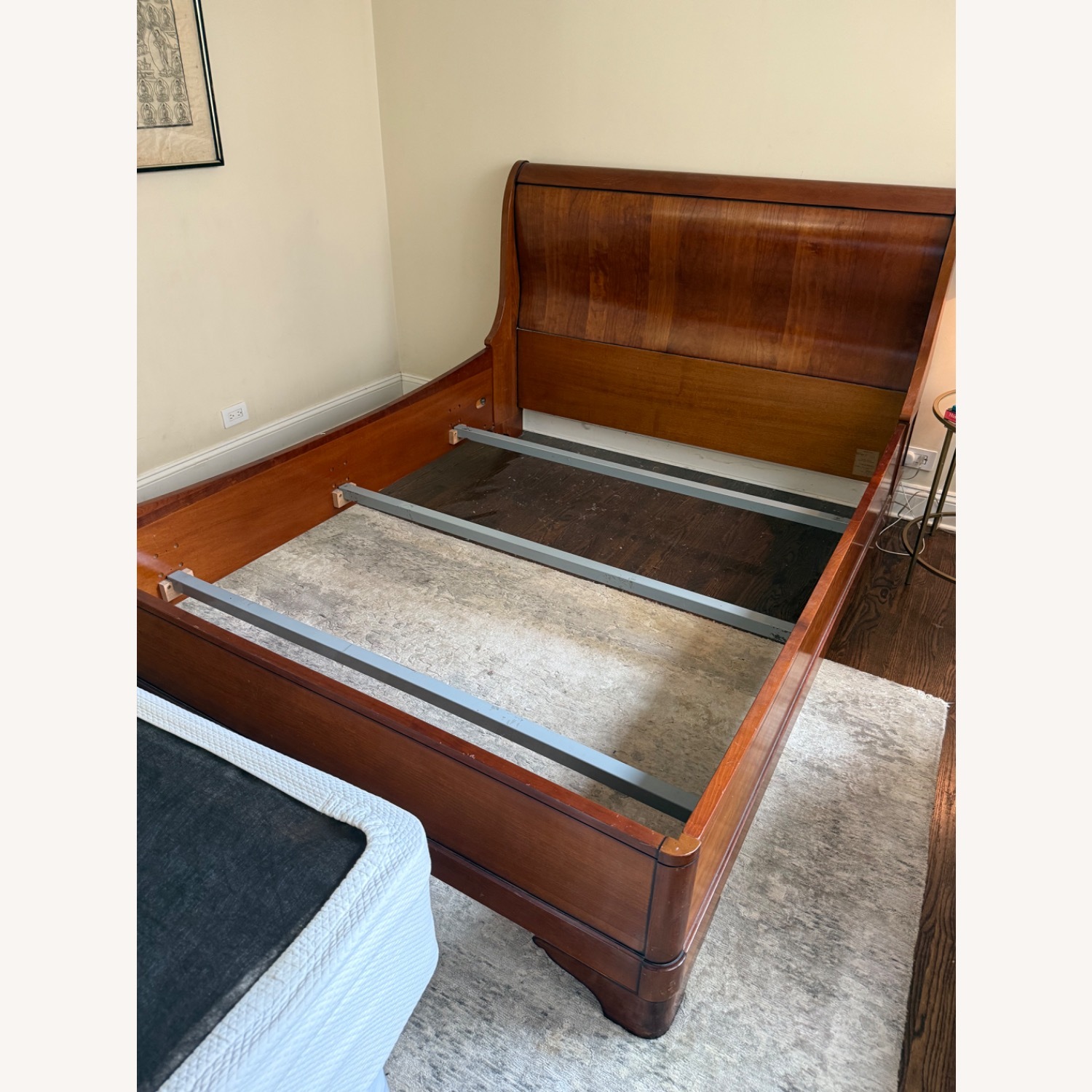 French Louis Philippe Empire Style Cherry Sleigh - image-1