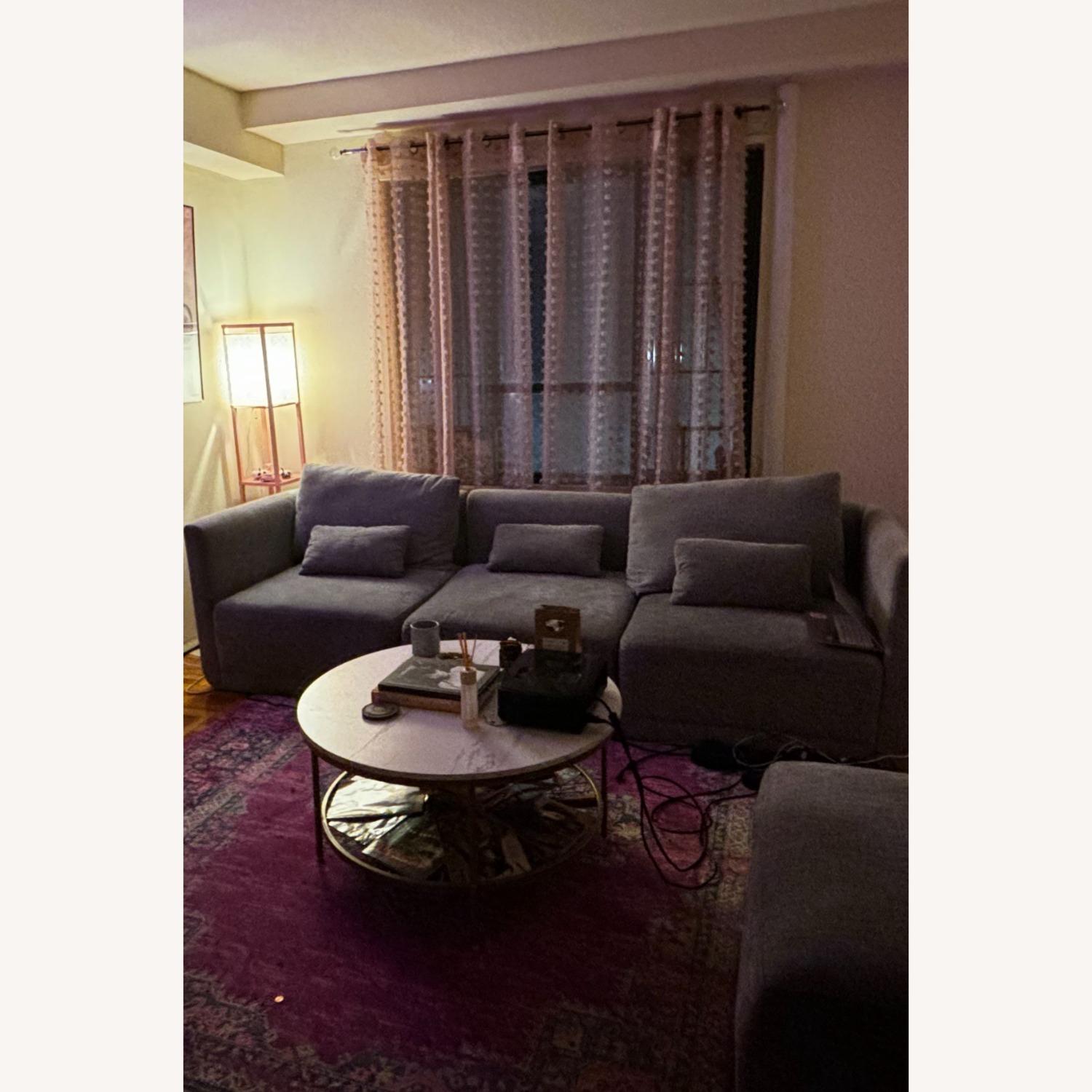 Round Marble Pattern Coffee Table - image-3