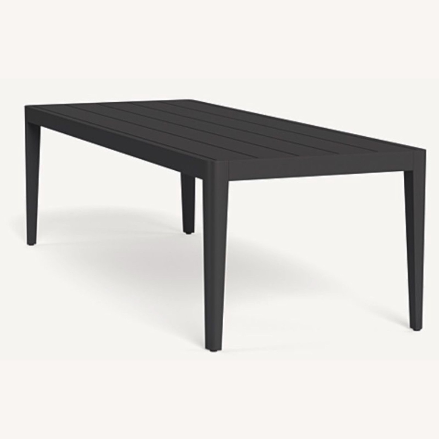 Hamilton 102” Aluminum Outdoor Black Dining Table - image-1