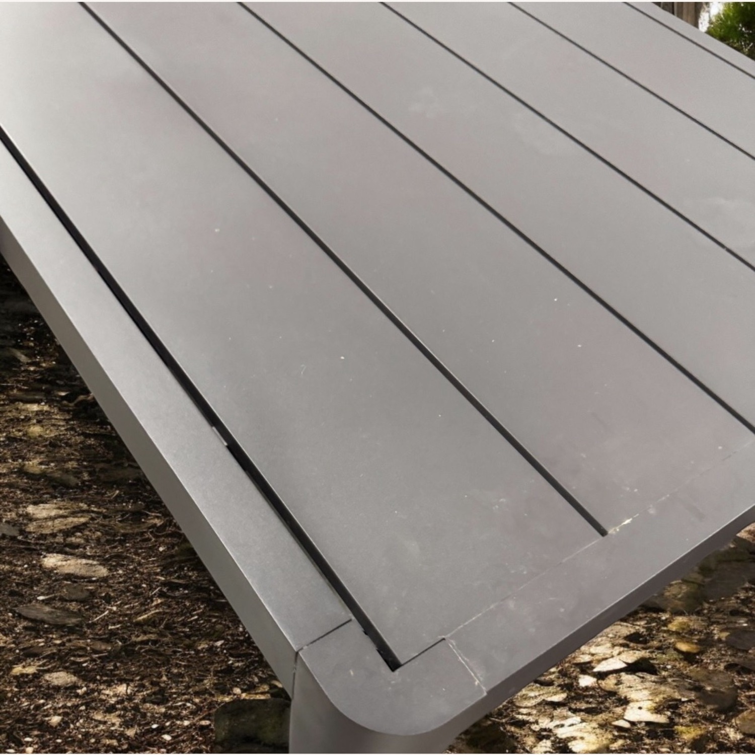 Hamilton 102” Aluminum Outdoor Black Dining Table - image-4