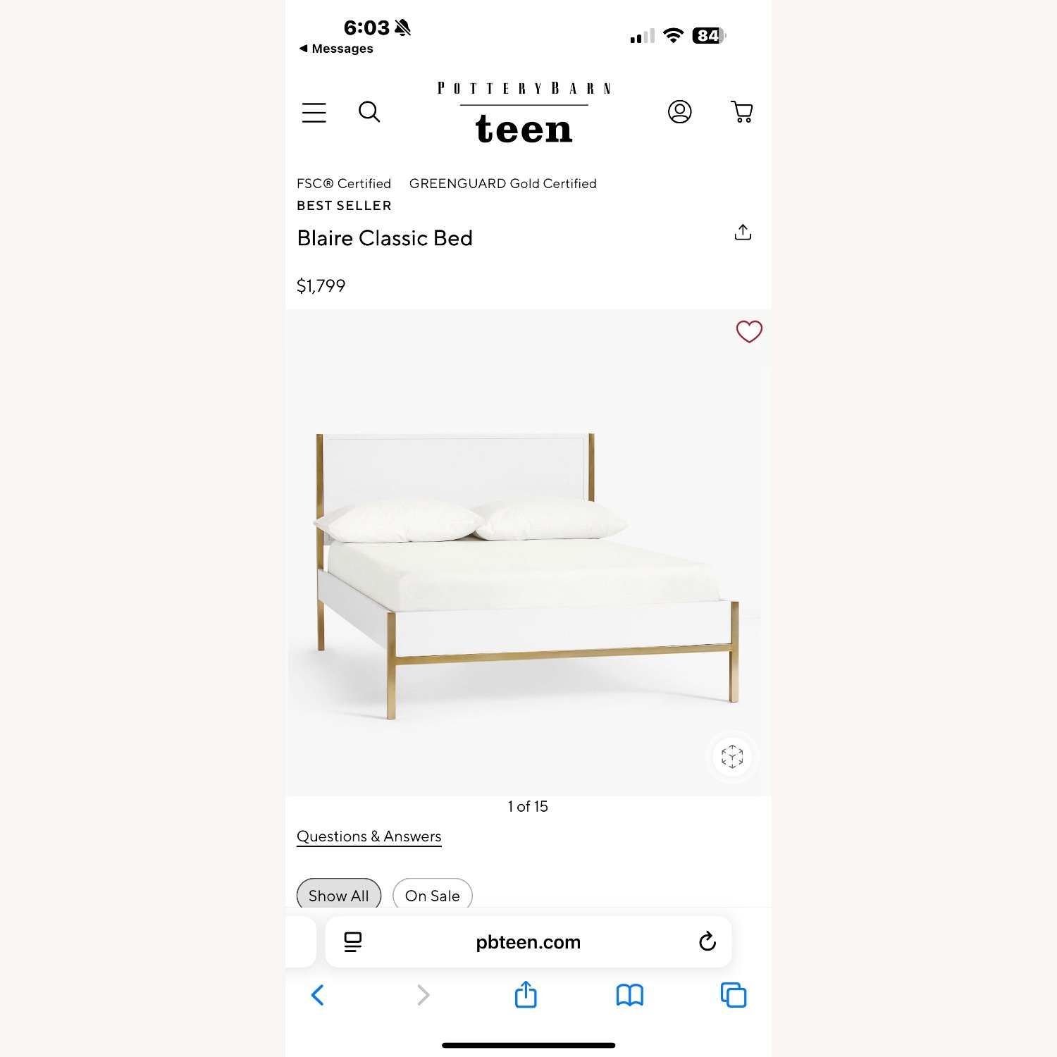 Pb Teen Blaire Queen Bed  - image-4