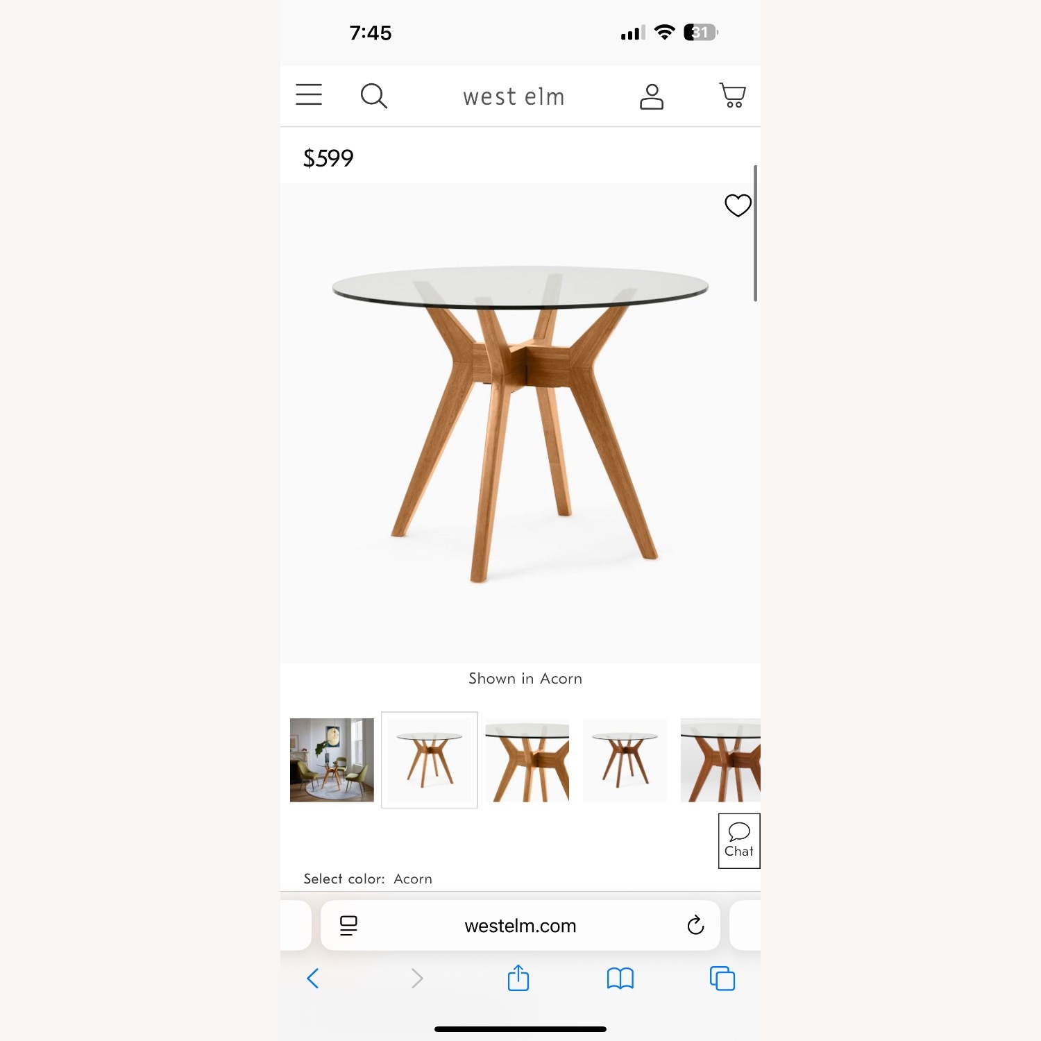 West Elm Jensen 42” Round Dining Table - image-3