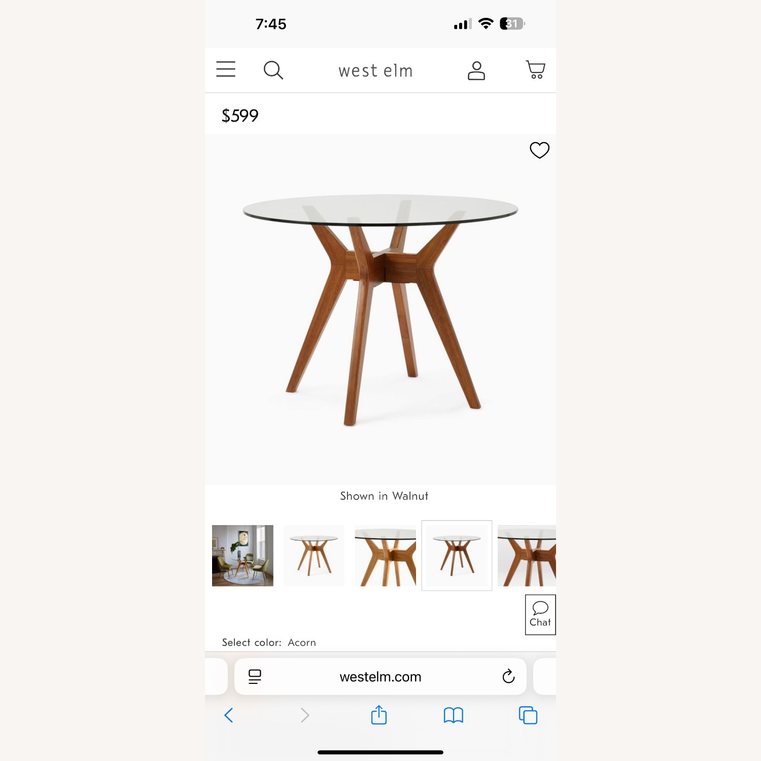 West Elm Jensen 42” Round Dining Table - image-1