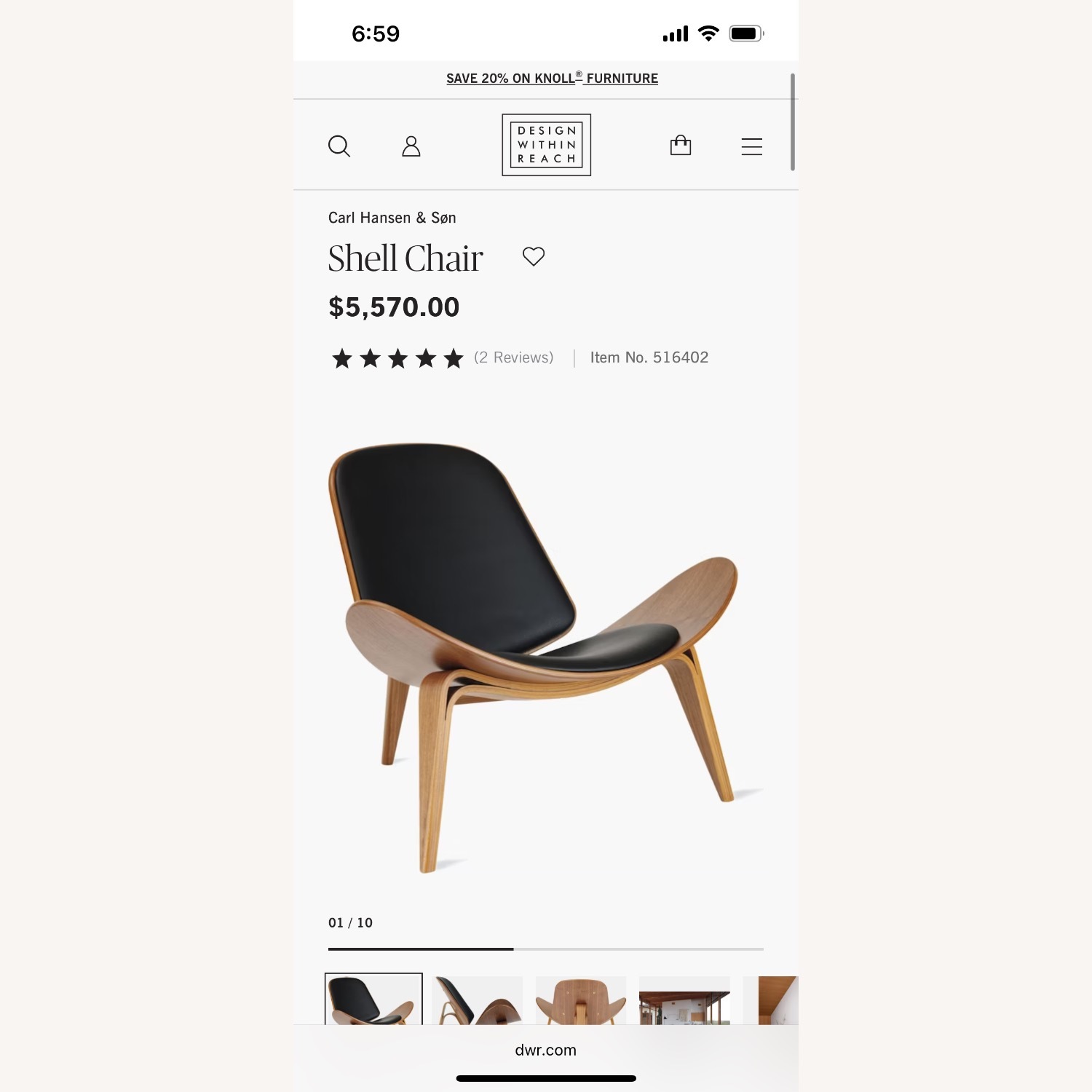 Carl Hansen Shell Chair - image-1