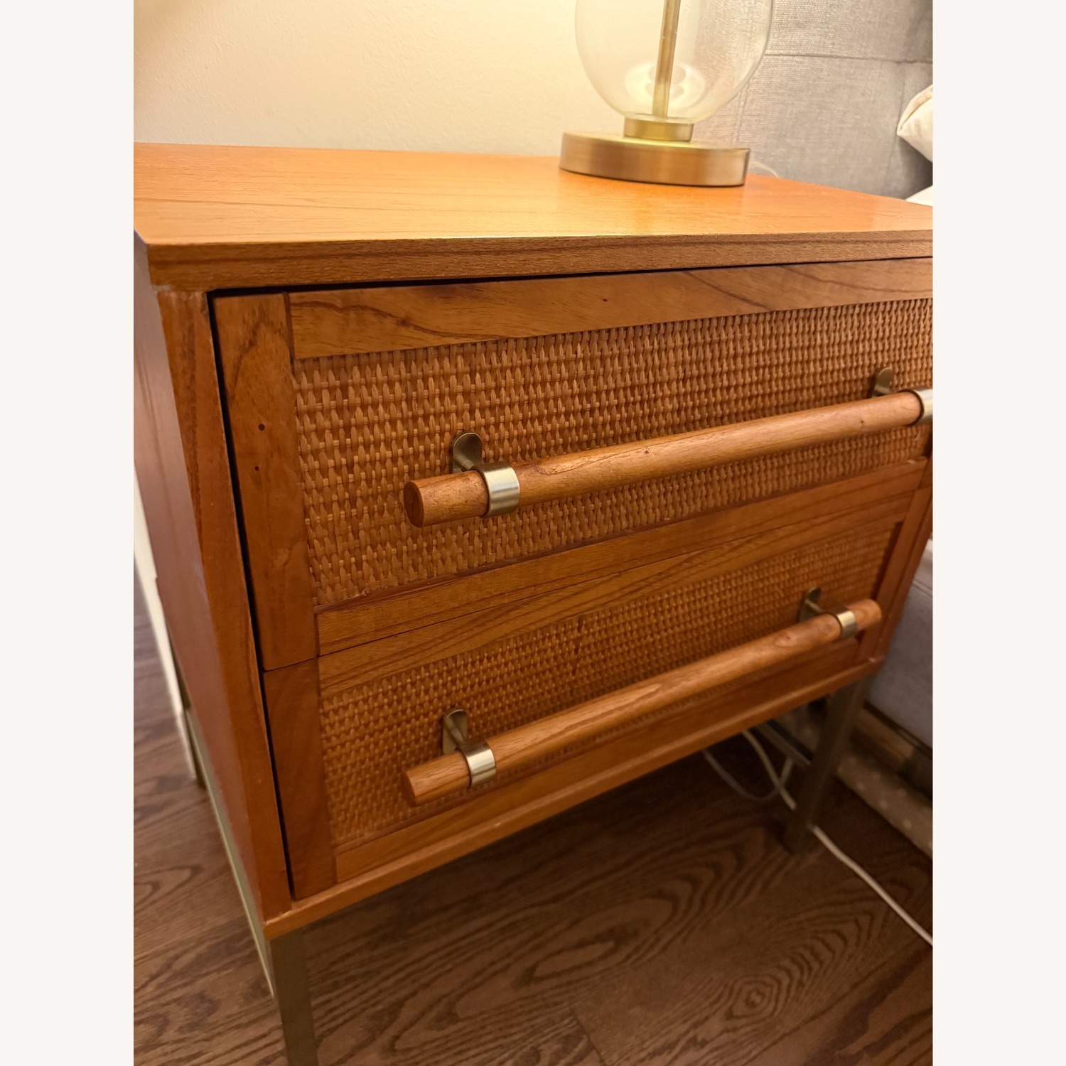 Sophia 2-Drawer Rattan Nightstand - image-3