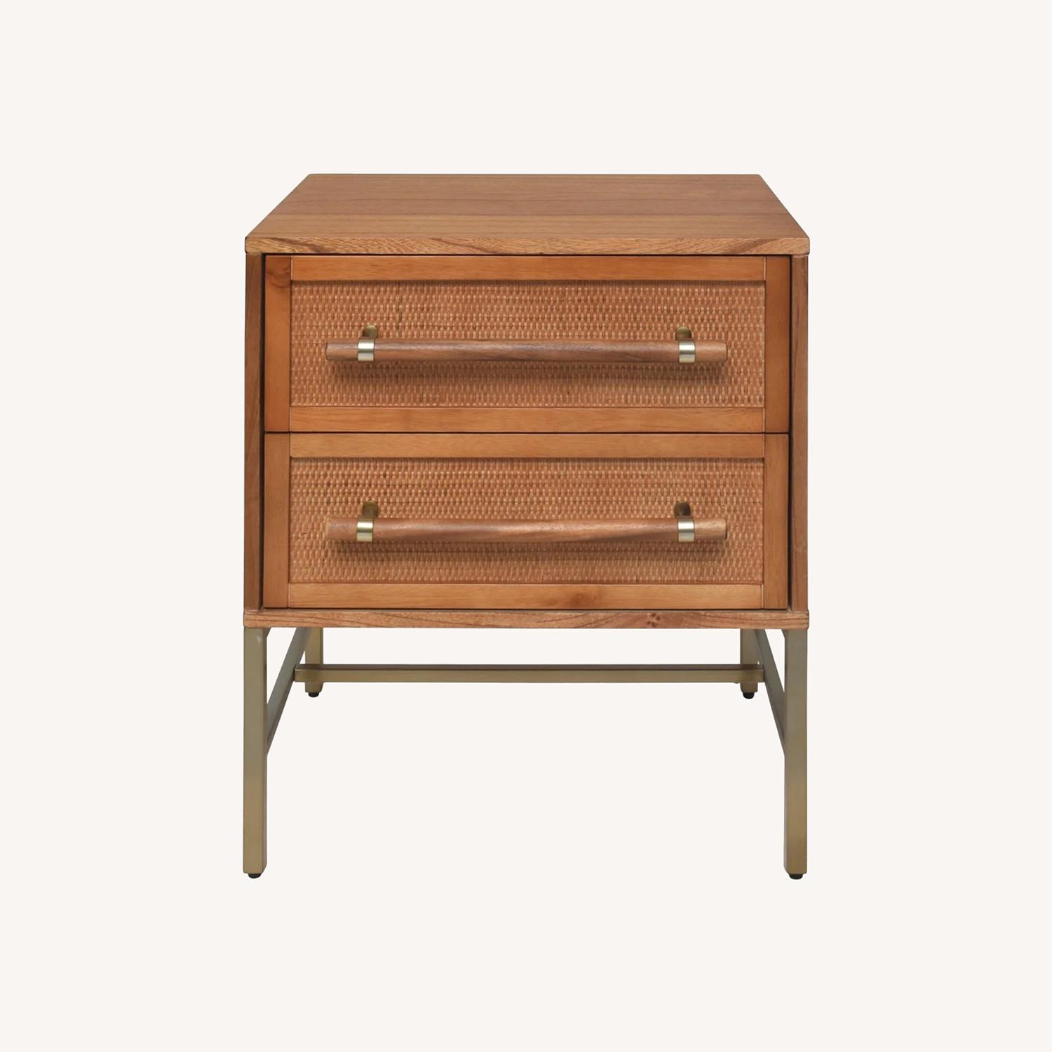 Sophia 2-Drawer Rattan Nightstand - image-0