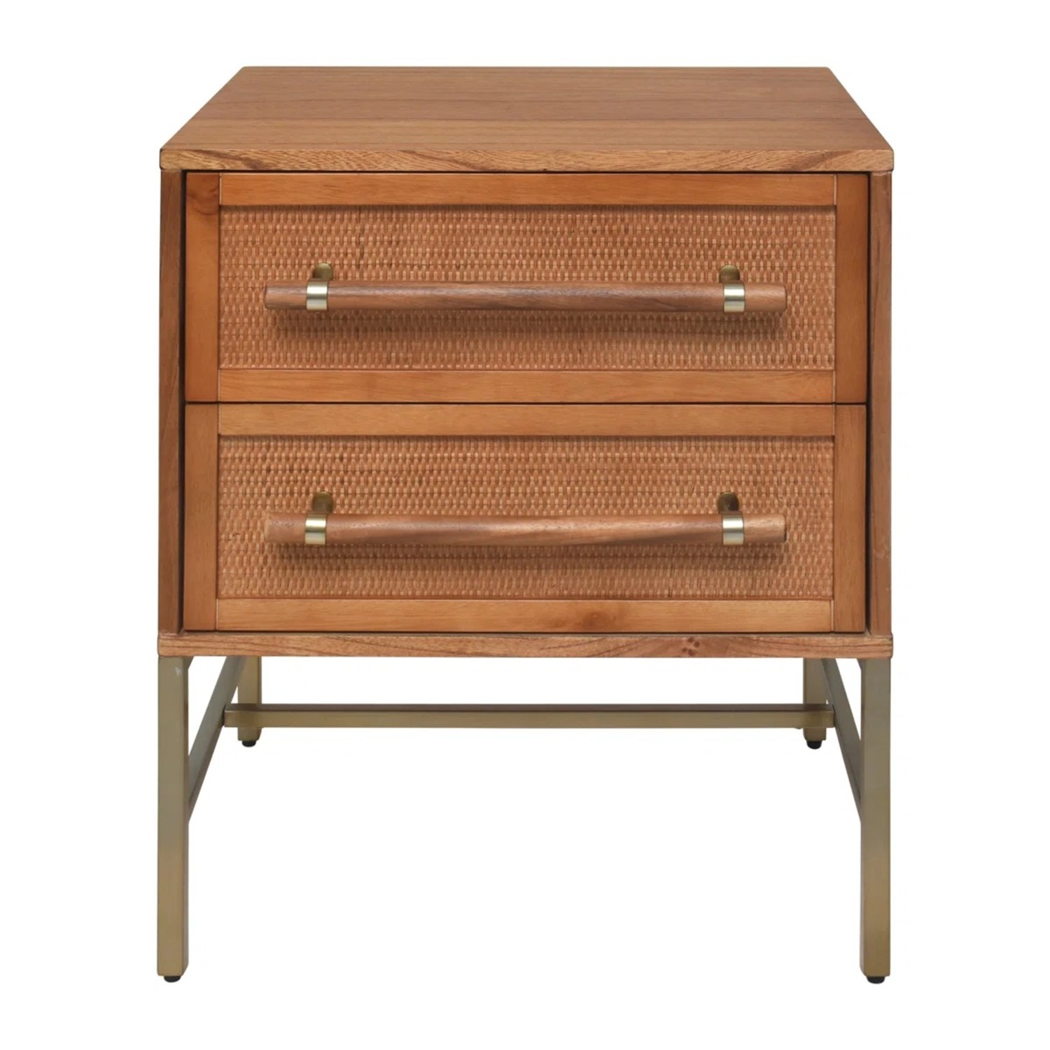 Sophia 2-Drawer Rattan Nightstand - image-6