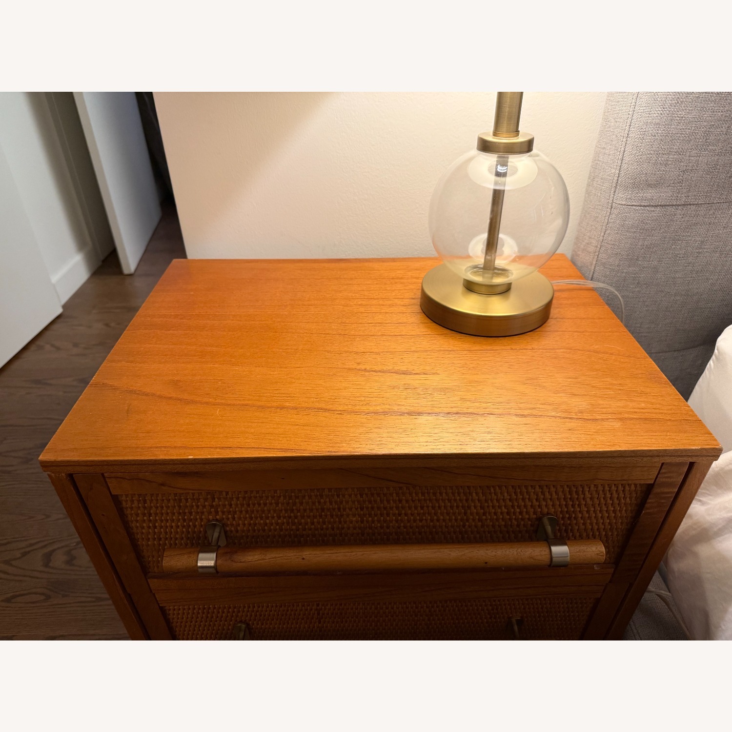 Sophia 2-Drawer Rattan Nightstand - image-2