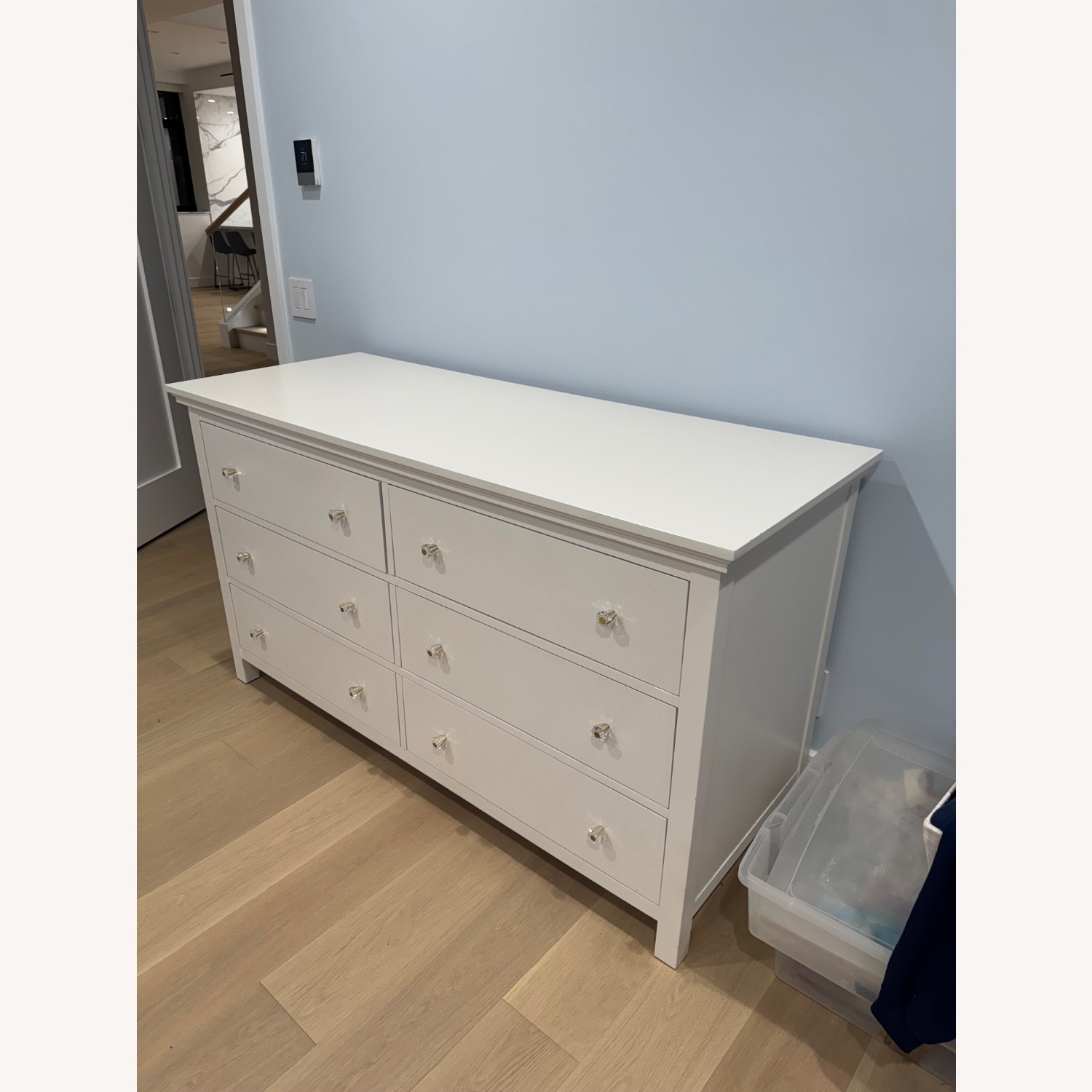 Pottery Barn 6-Drawer Extra Wide Dresser in White - image-3