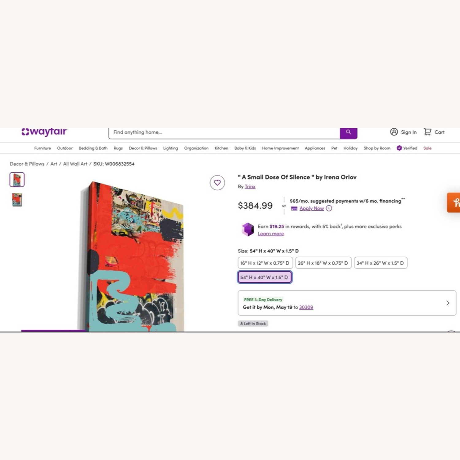 Colorful Abstract Canvas Painting - image-5