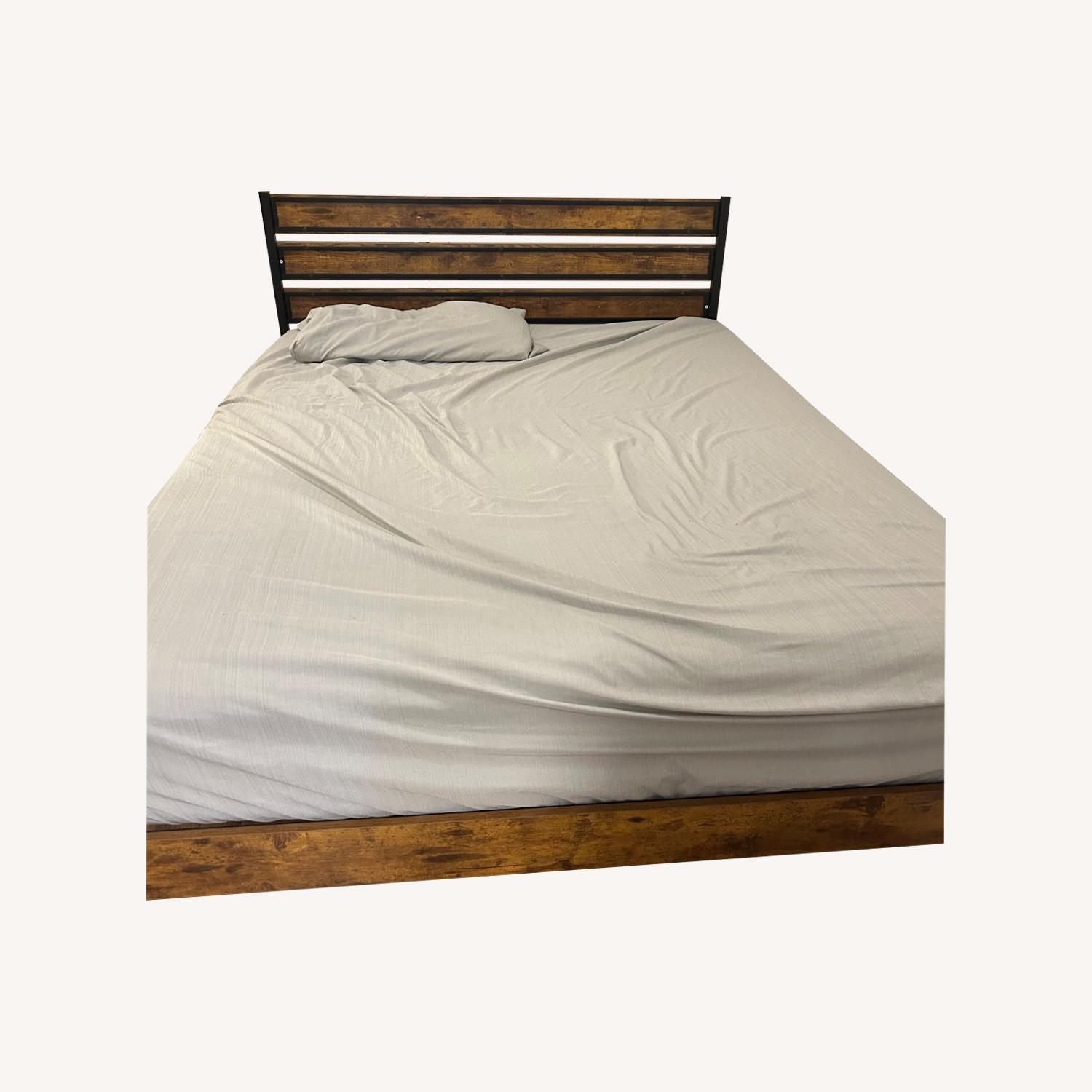 Costway Queen Industrial Metal Platform Bed  - image-0