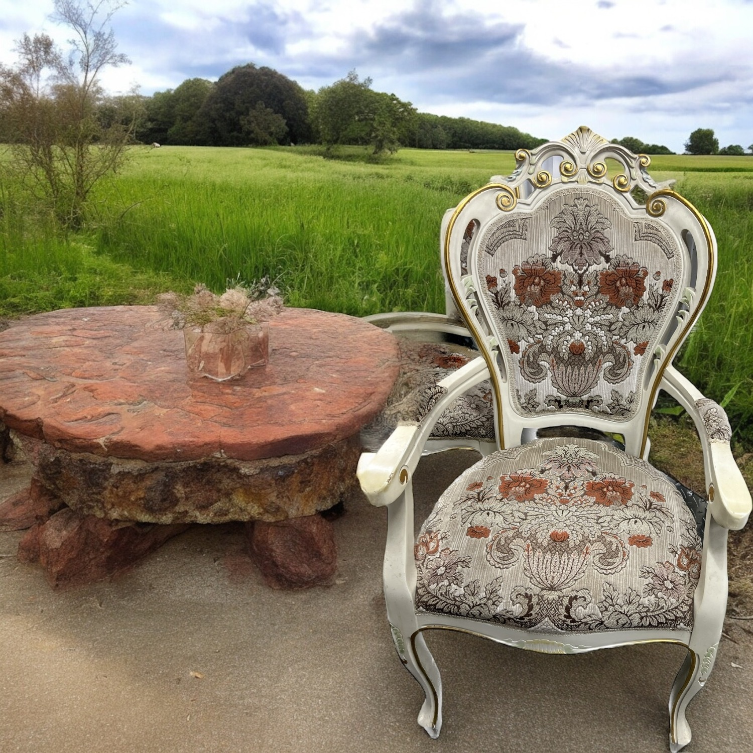 Rococo Vintage FrencH ItaLian 8 Dining CHairs - image-2