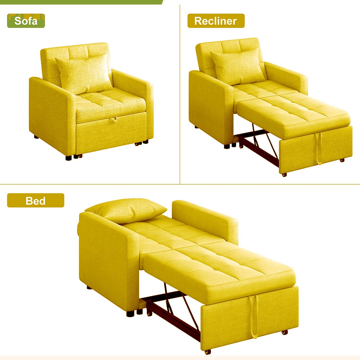 Convertible Chair Bed 3-in-1 - image-5