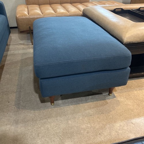 Used Interior Define Lennox Rectangular Ottoman Navy for sale on AptDeco