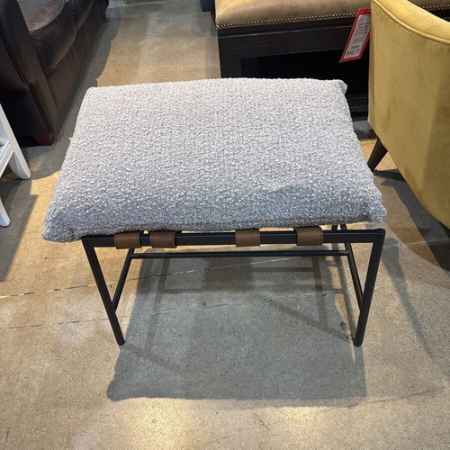 Used Vail Boucle Ottoman Stone for sale on AptDeco