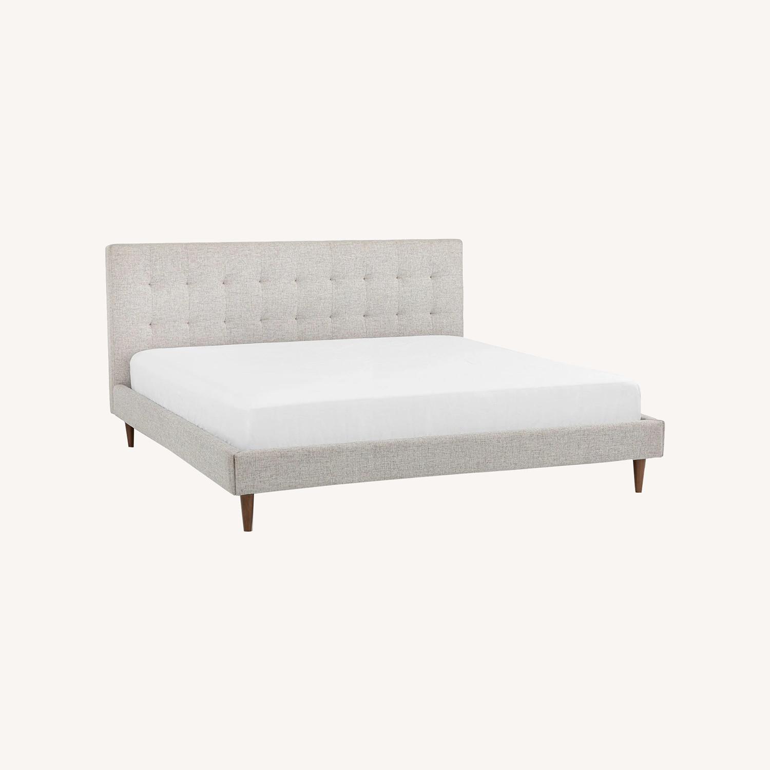 Sven King Tufted Bed - Blue - image-0