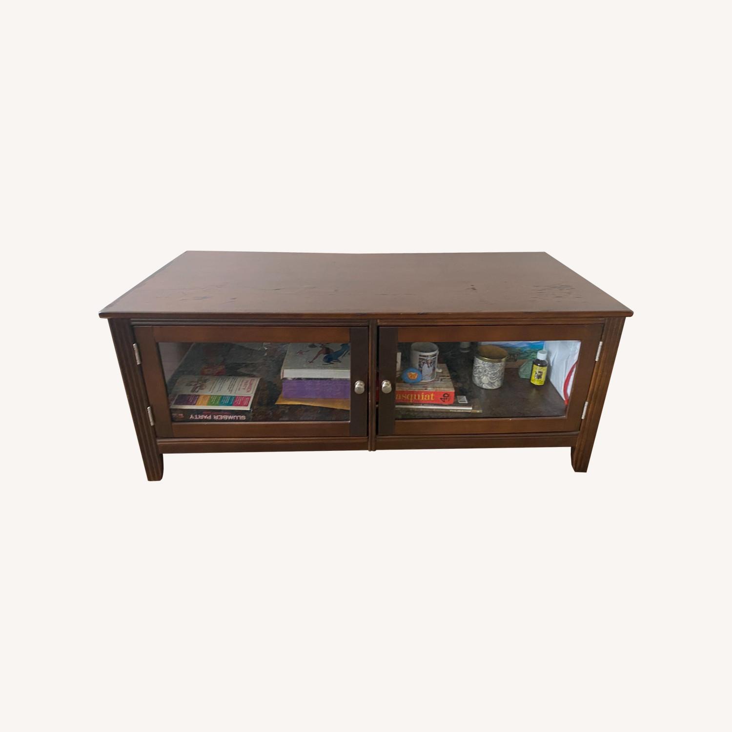 Wooden Media Console - image-0