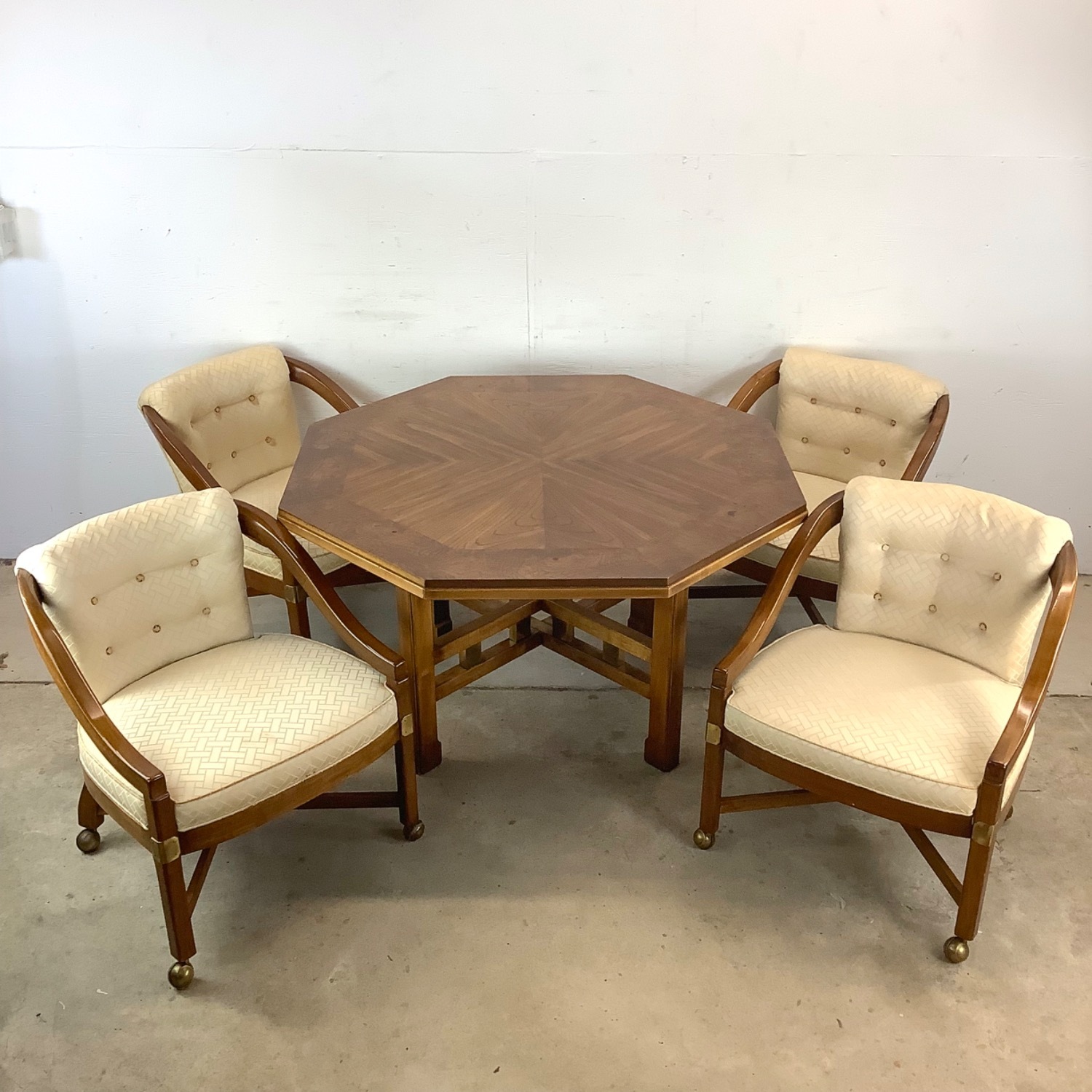 Vintage Game Table With Chairs-5c Set - image-11