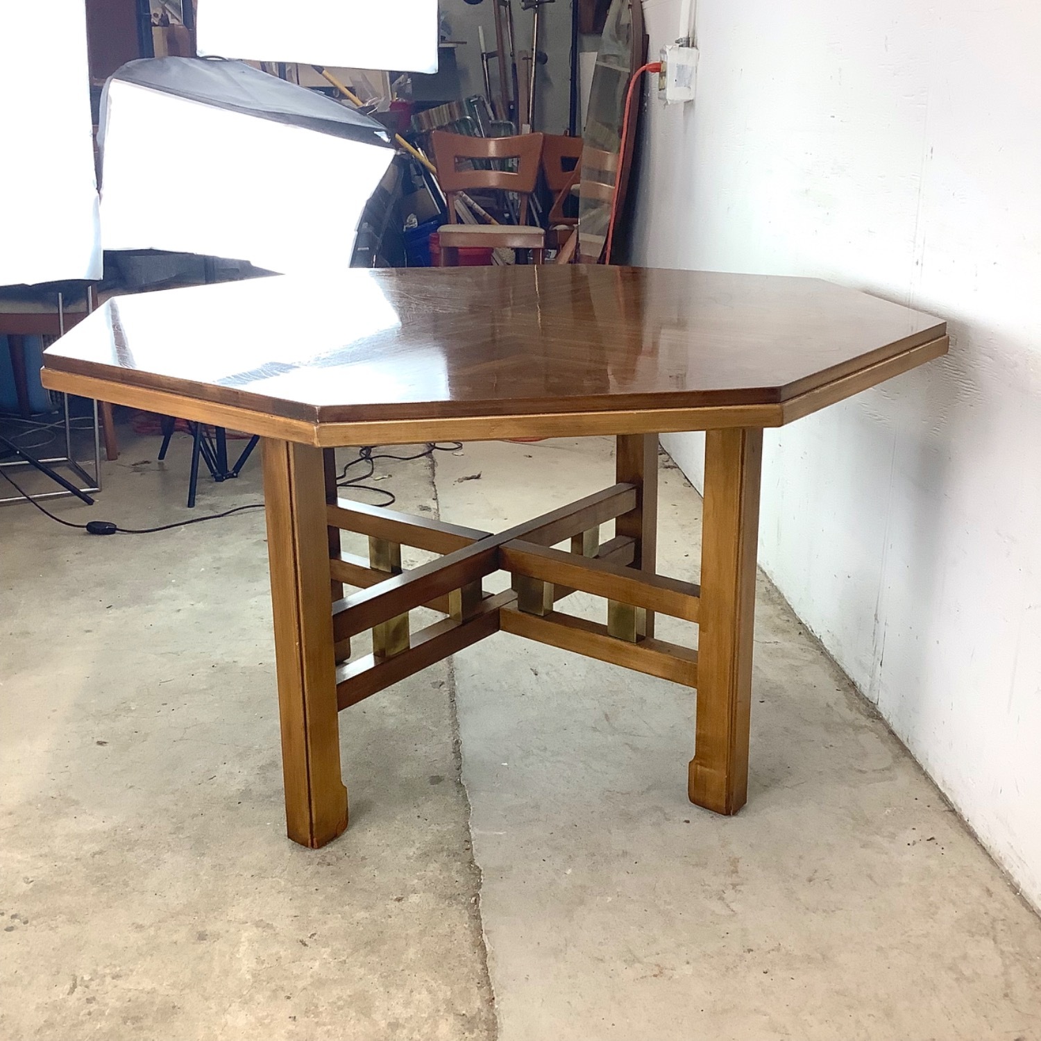 Vintage Game Table With Chairs-5c Set - image-9