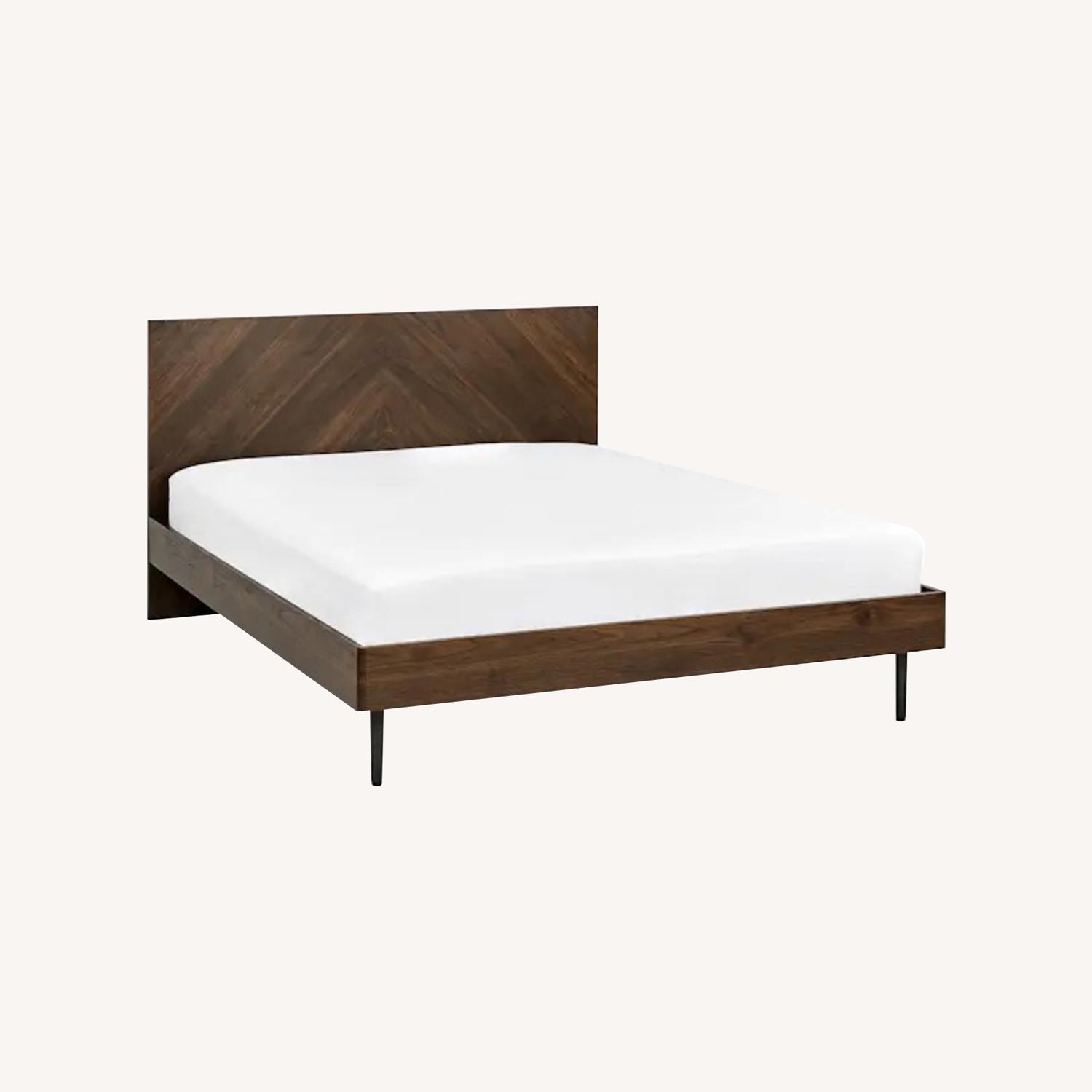 Article Nera Queen Low Profile Bed - Walnut - image-0