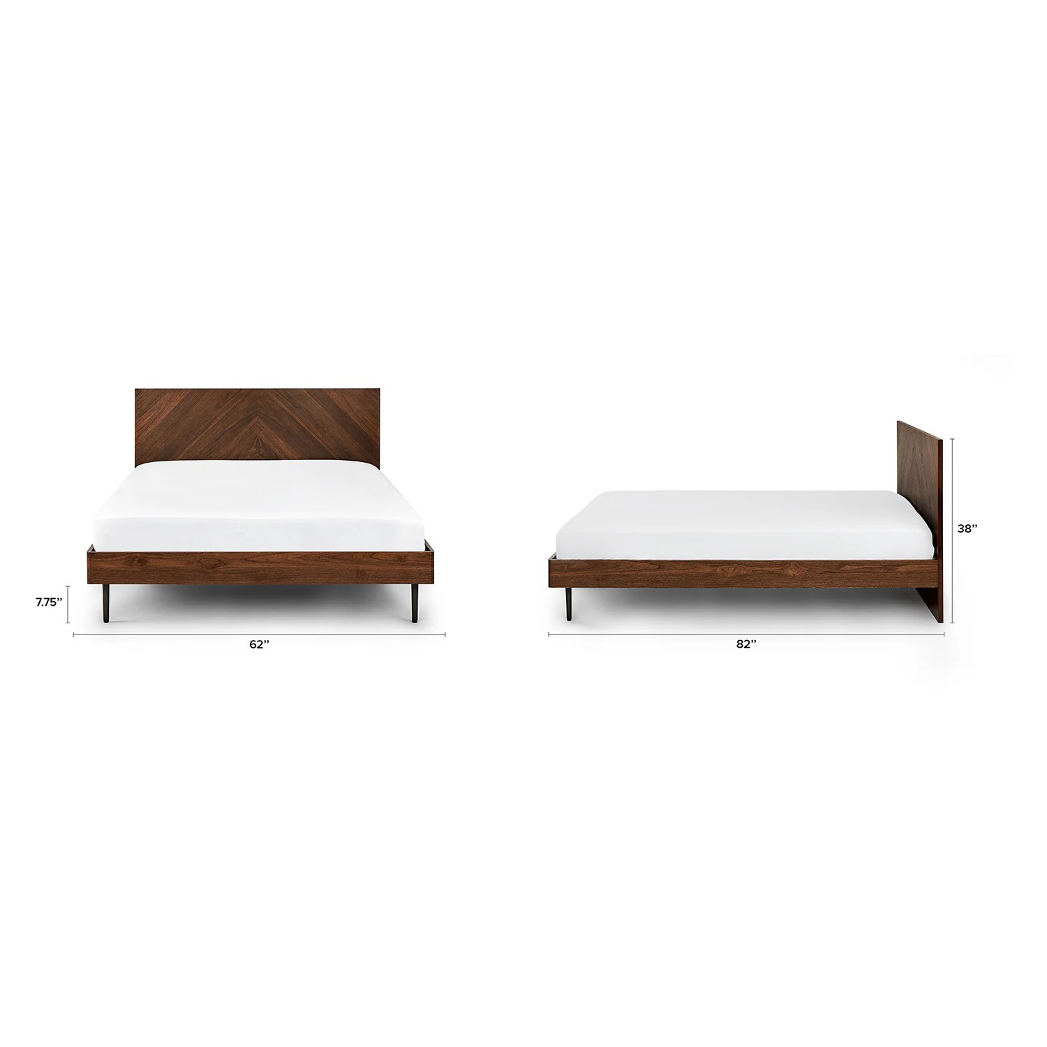 Article Nera Queen Low Profile Bed - Walnut - image-4
