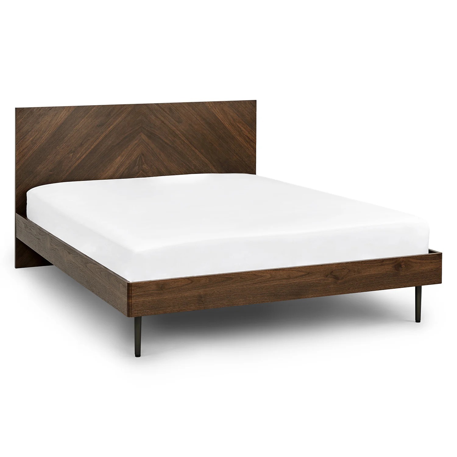 Article Nera Queen Low Profile Bed - Walnut - image-1