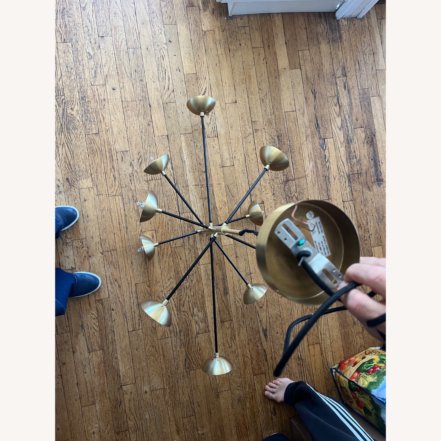 Mid Century Brass Ceiling Light - image-3