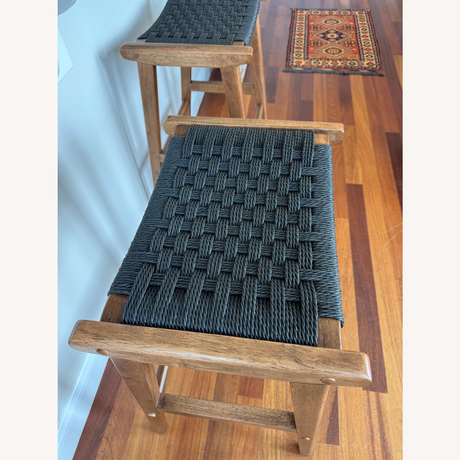 Wood Stool with Rope Seat - image-4