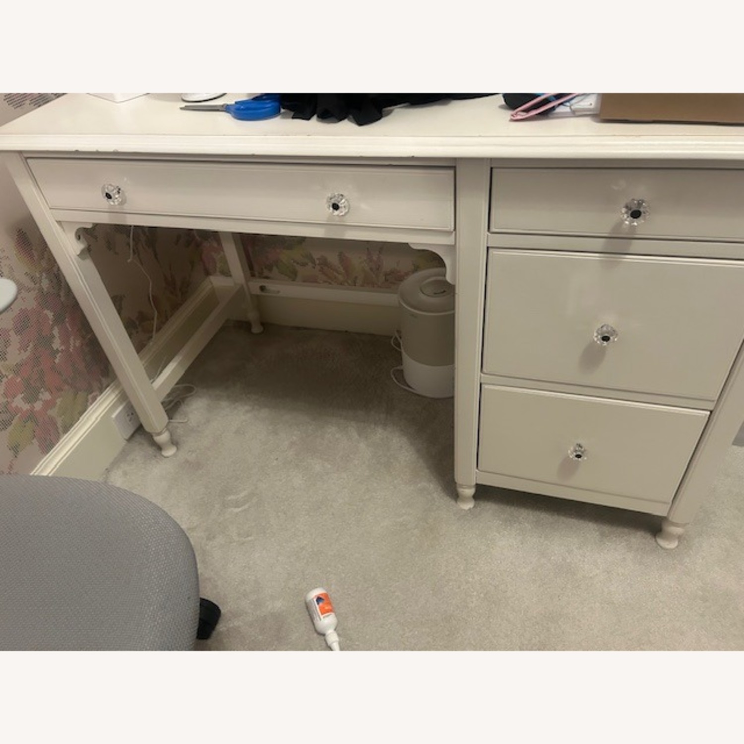 Pottery Barn Kids Desk with 5 Drawers and a Hutch - image-1