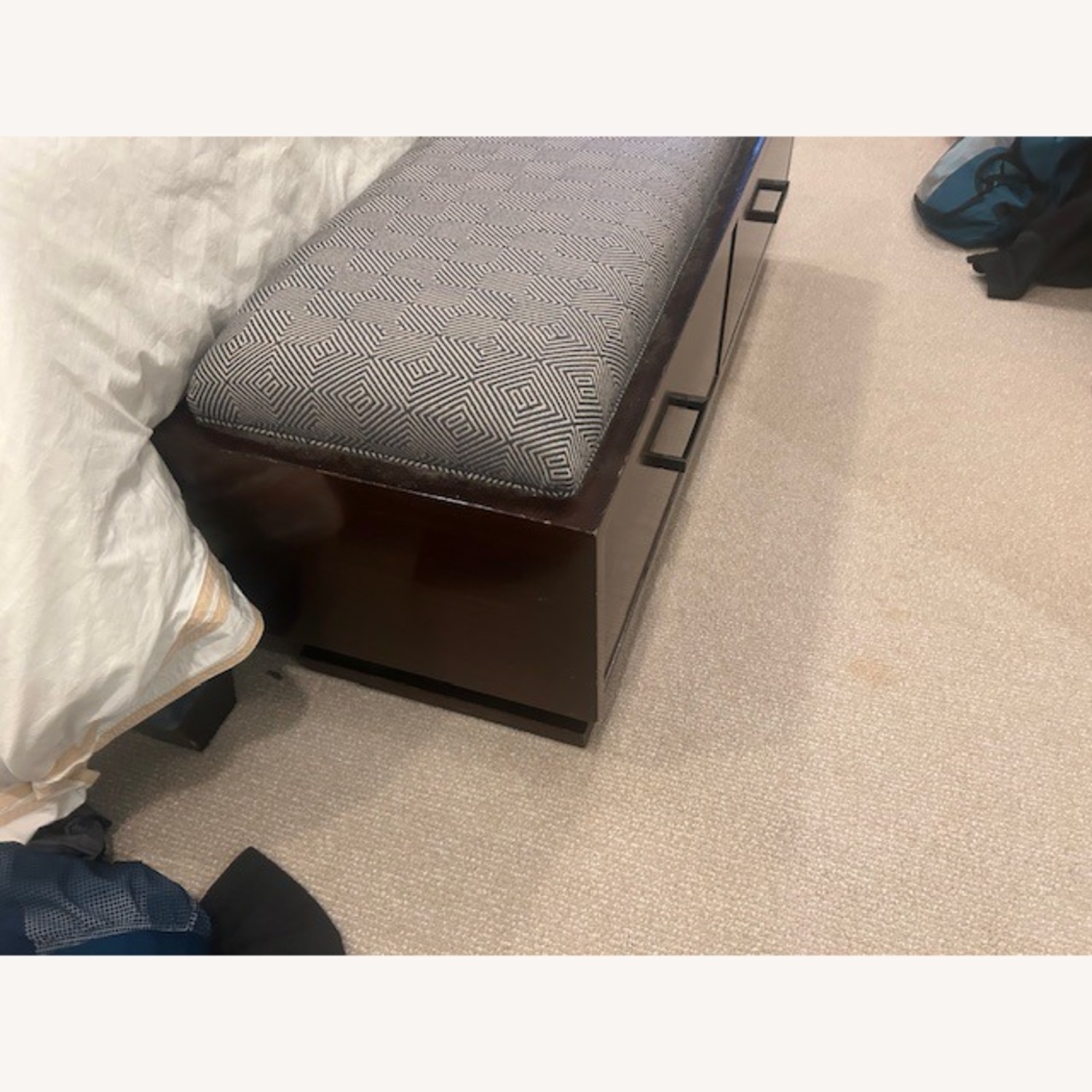 Crate & Barrel Bench with 2 Storage Drawers - image-1
