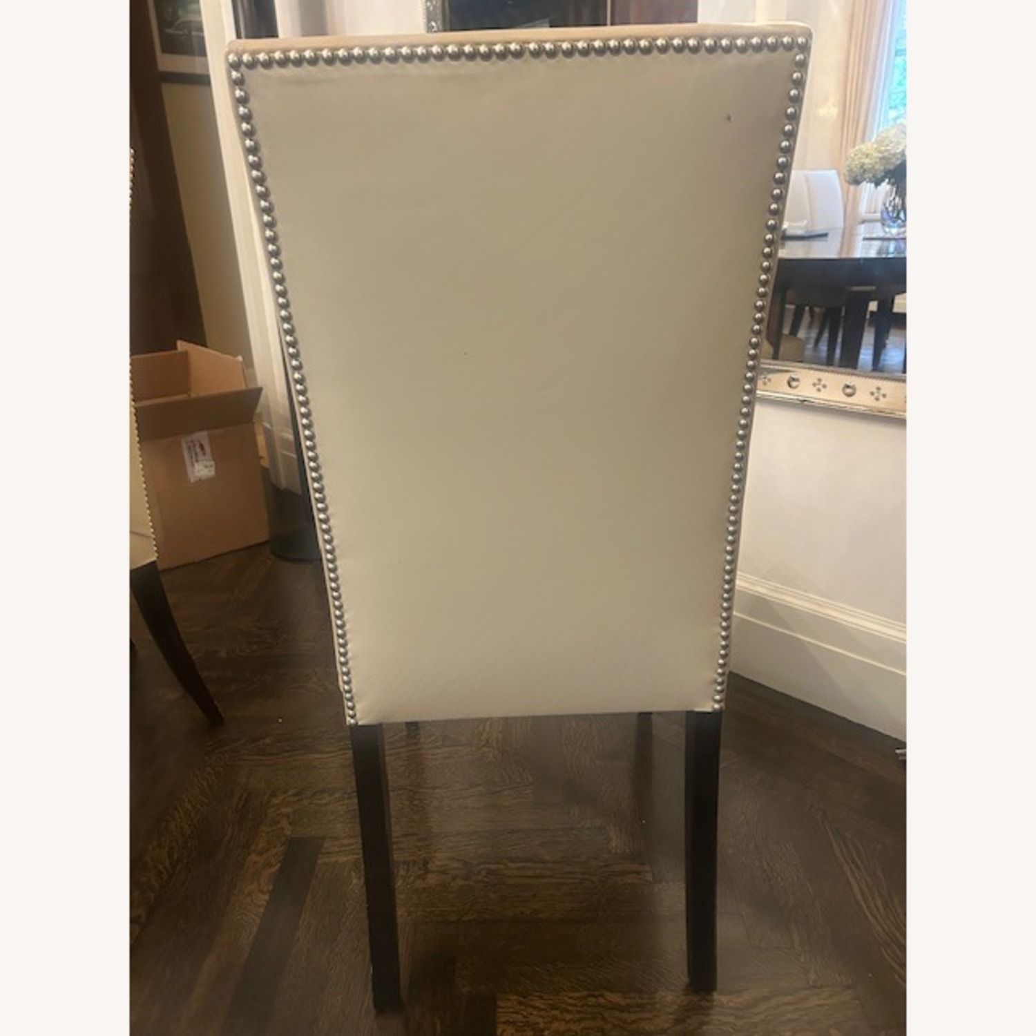 Custom Made Leather and Wood Dining Chairs - image-2