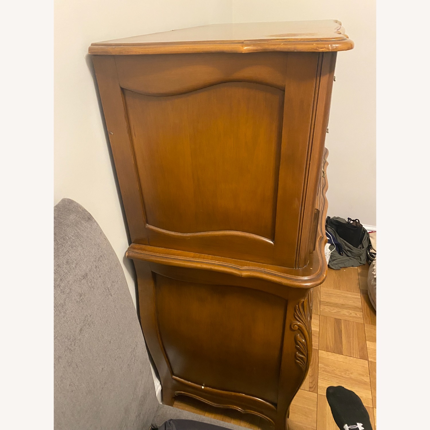 Vintage 1970s Solid Wood French Bombay Dresser - image-1