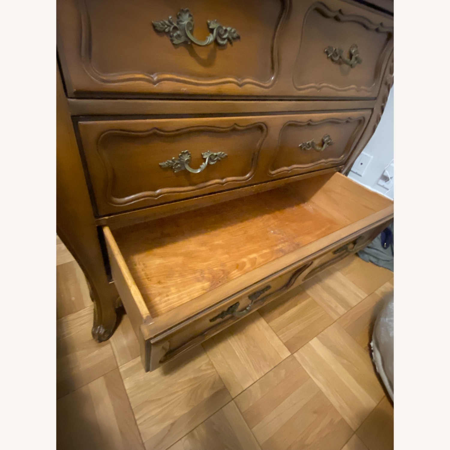 Vintage 1970s Solid Wood French Bombay Dresser - image-3