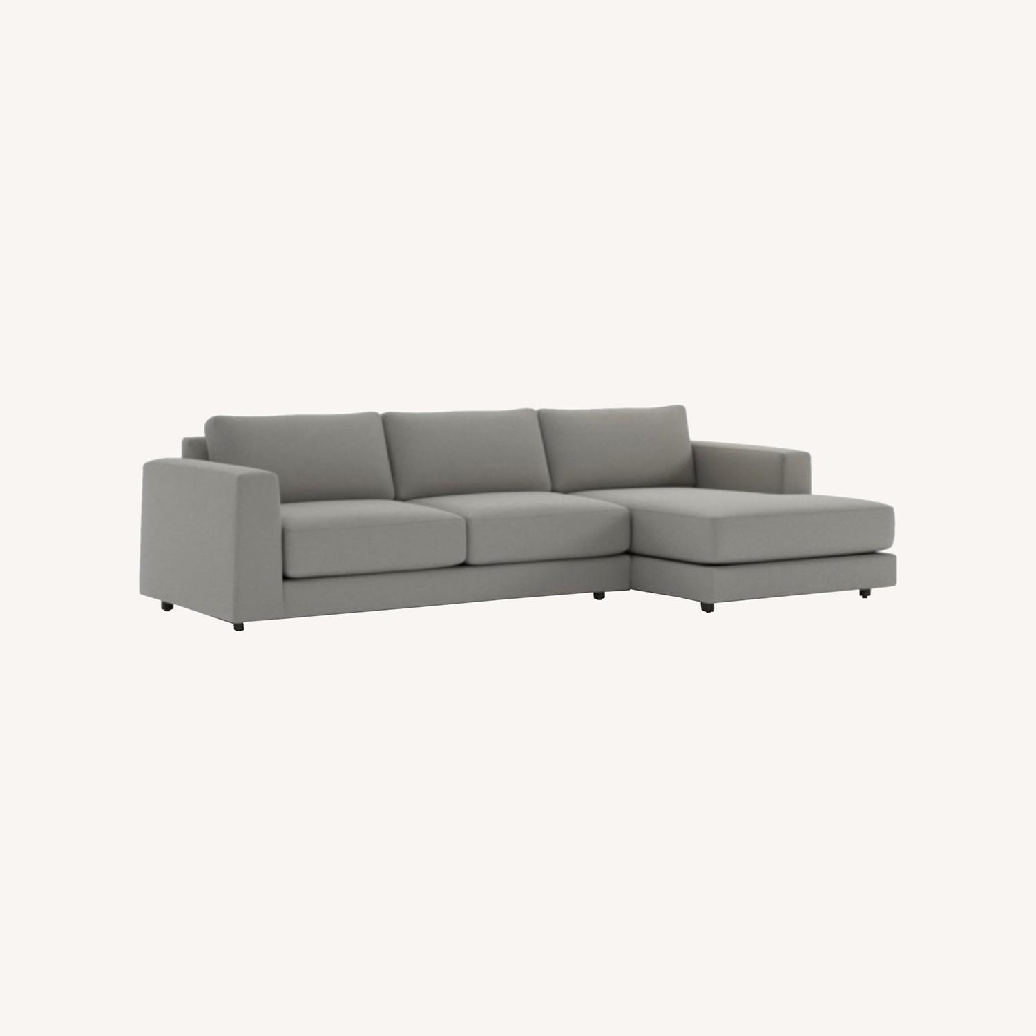 Crate & Barrel Gray Peyton Sectional - image-0