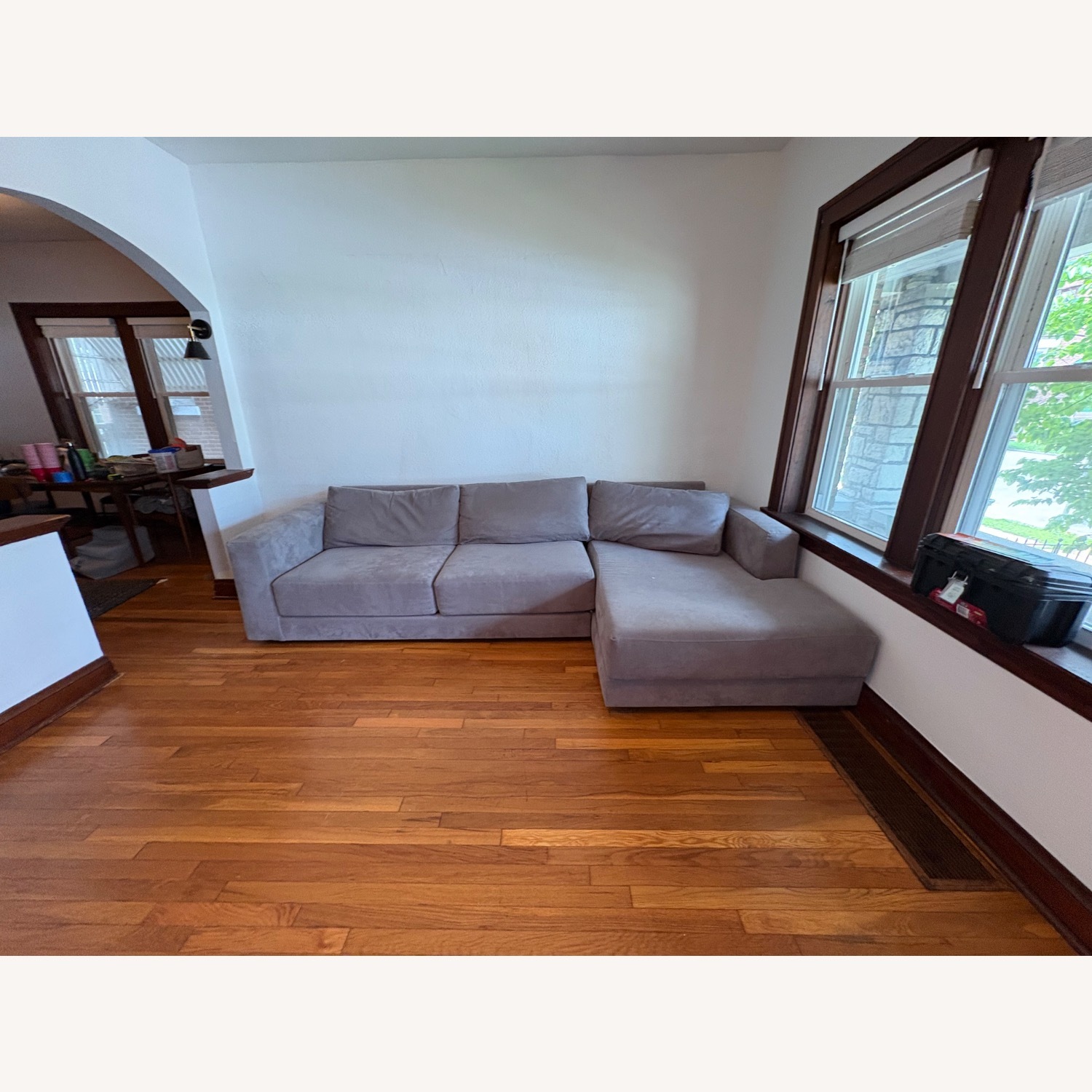 Crate & Barrel Gray Peyton Sectional - image-2