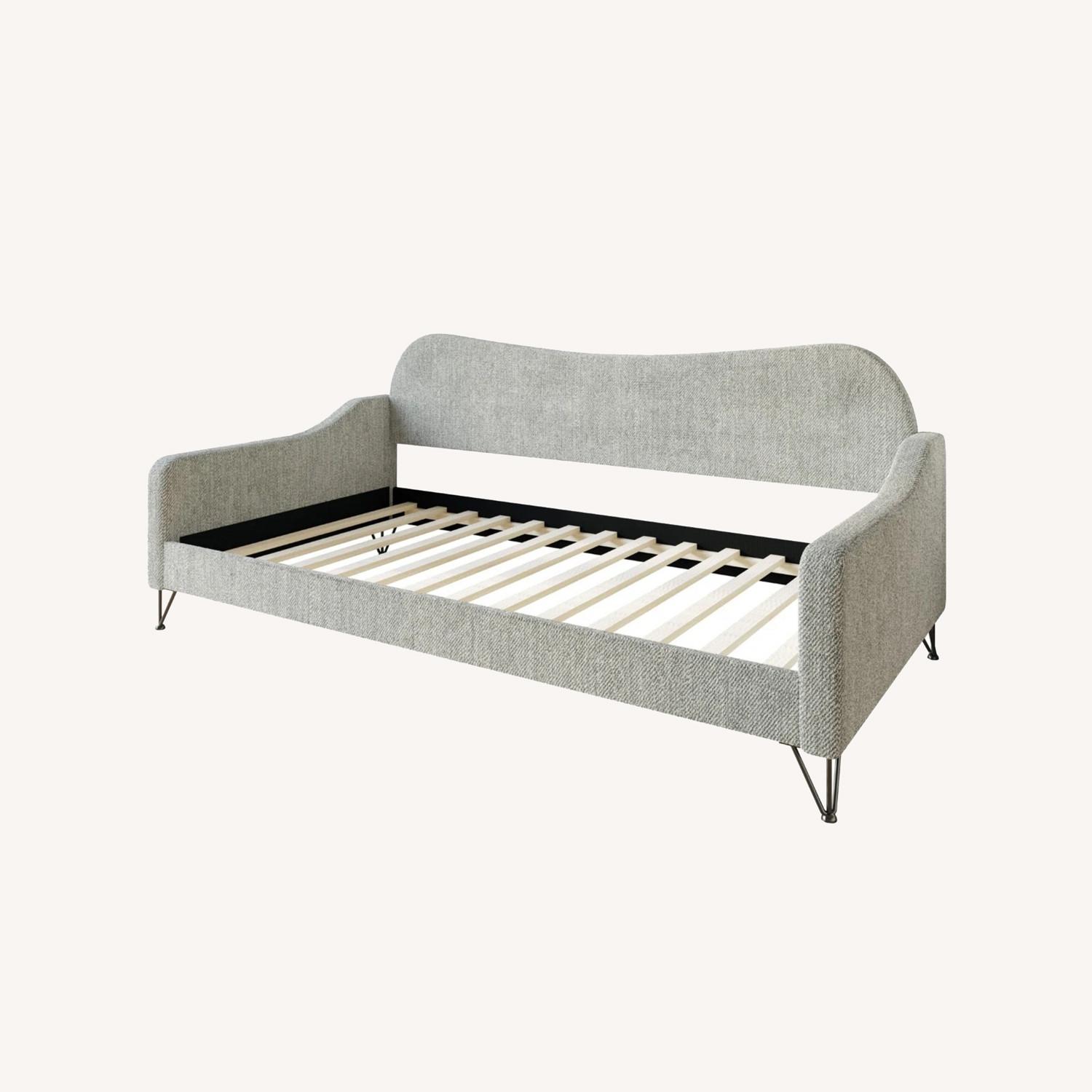 Birydiana Modern Gray Upholstered Daybed - image-0