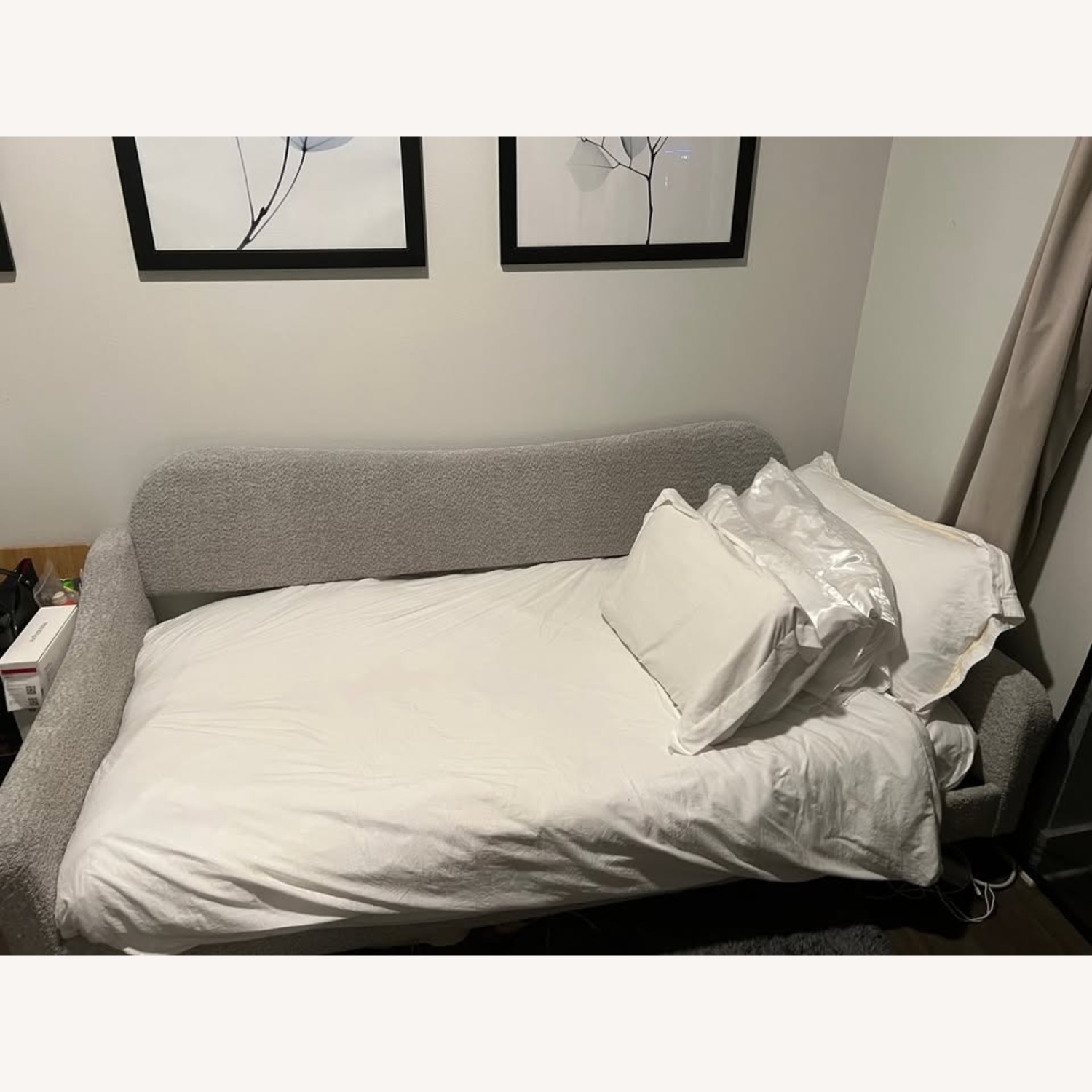 Birydiana Modern Gray Upholstered Daybed - image-1