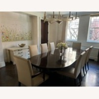 Oval Mahagony Dining Room Table with 2 Leaves