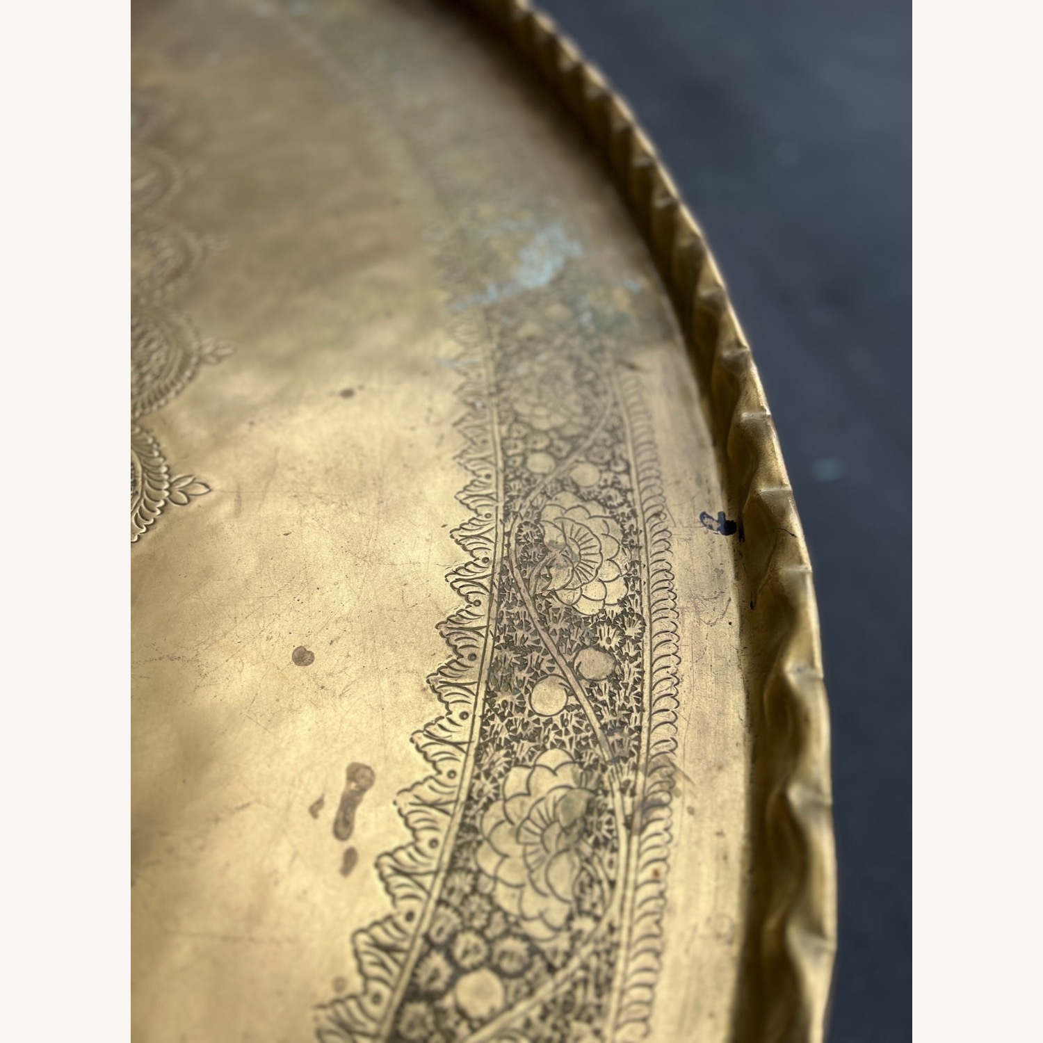  Moroccan Brass Large Coffee Table 1950’s - image-8