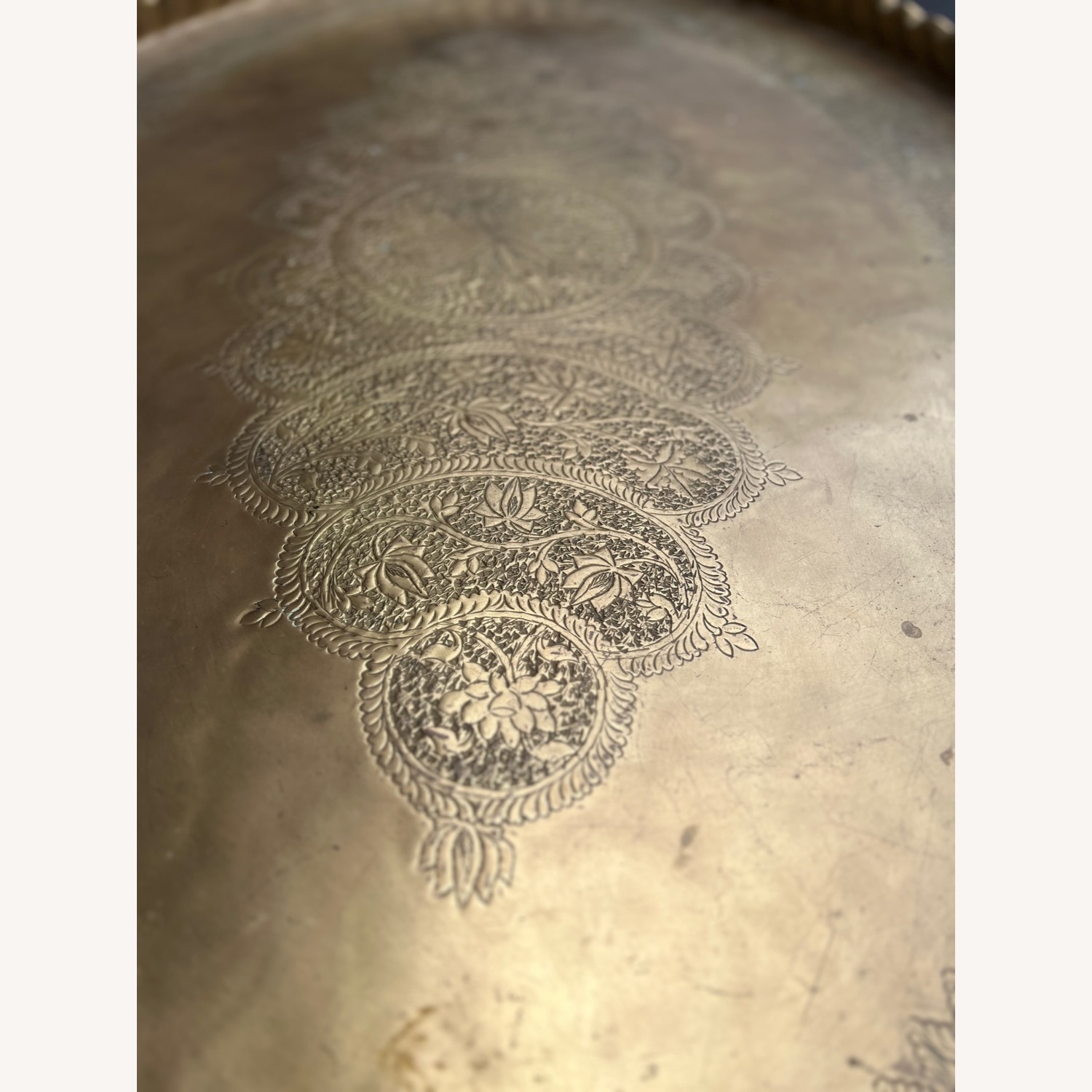  Moroccan Brass Large Coffee Table 1950’s - image-11