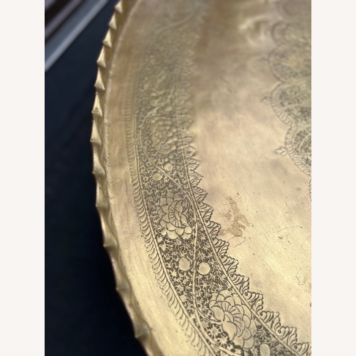  Moroccan Brass Large Coffee Table 1950’s - image-9