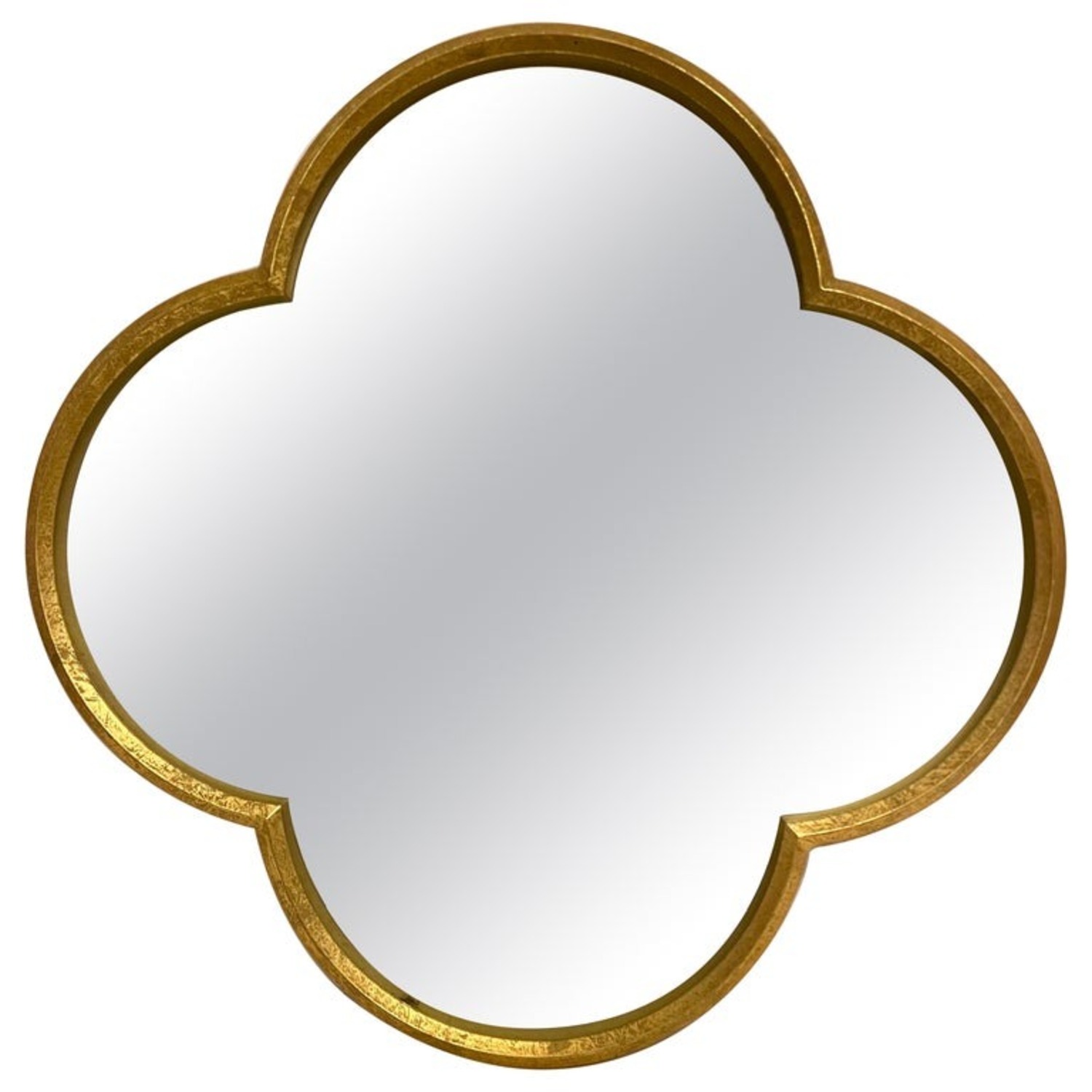 Amazon Clover Shaped Gold Decorative Mirror - image-1